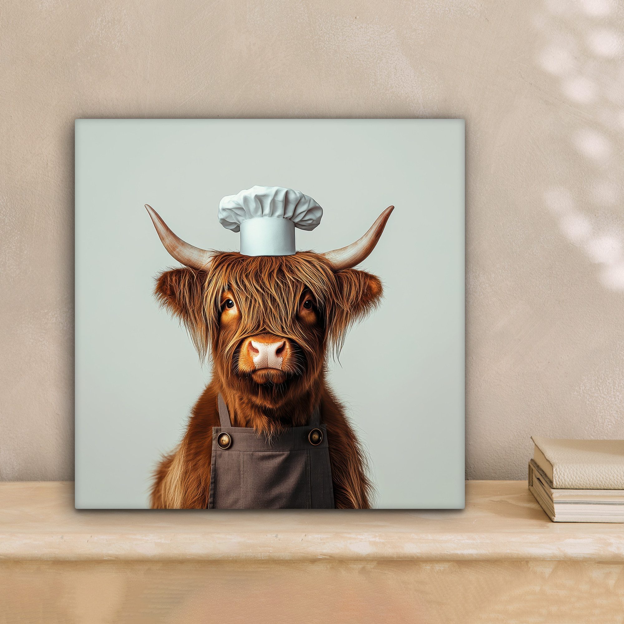 OneMillionCanvasses® Leinwandbild Schottischer Highlander - Braun - Hörner günstig online kaufen