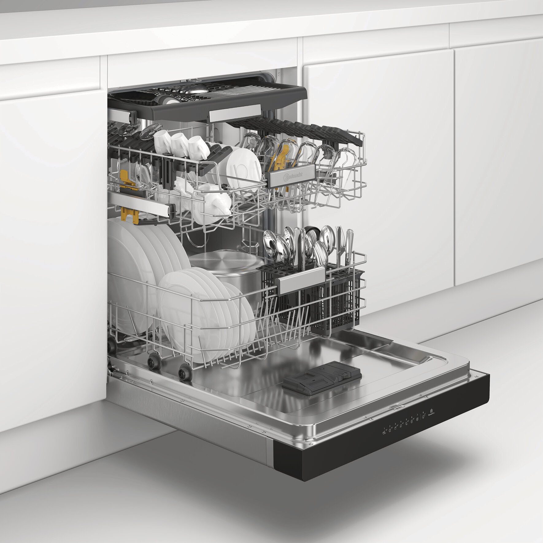 BAUKNECHT Unterbaugeschirrspüler OBUC Ecosilent2 9760, 9,5 l, 14 Maßgedecke, ActiveDry – automatische Türöffnung für bessere Trocknungsergebnisse – Bild 4 von 5