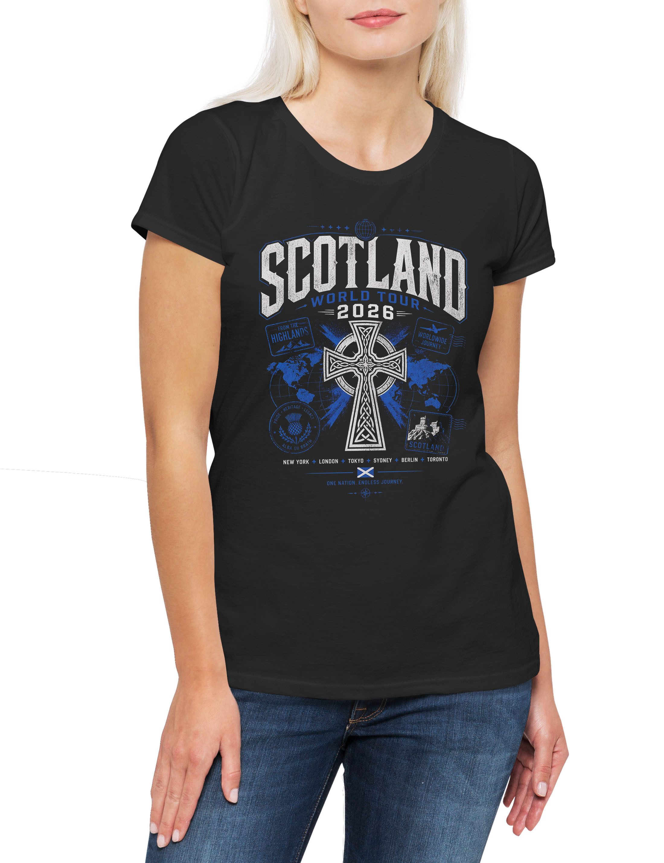 Urban Backwoods Print-Shirt Team Scotland Damen T-Shirt Schottland Scots Schotten Fußball WM (1-tlg) Soccer Football Turnier 2026