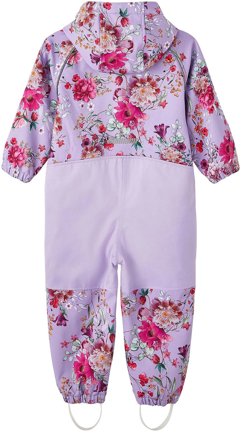 NMFALFA 2FO Softshelloverall Name NOOS FLORAL Sand SUIT Verbena It