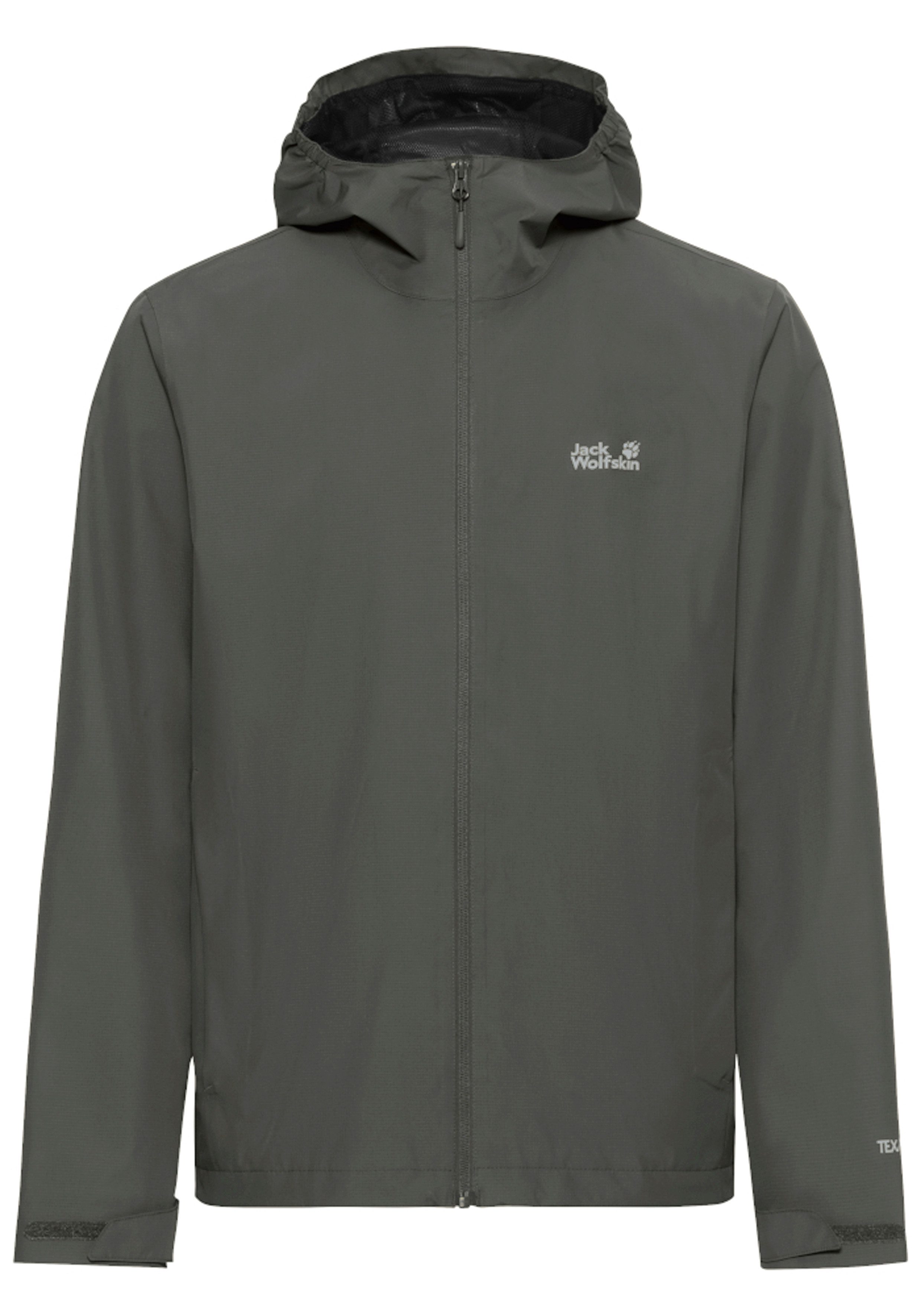 Jack Wolfskin Regenjacke OUTROVERT 2L JKT M mit Kapuze, atmungsaktiv, wasserdicht – Bild 2 von 5