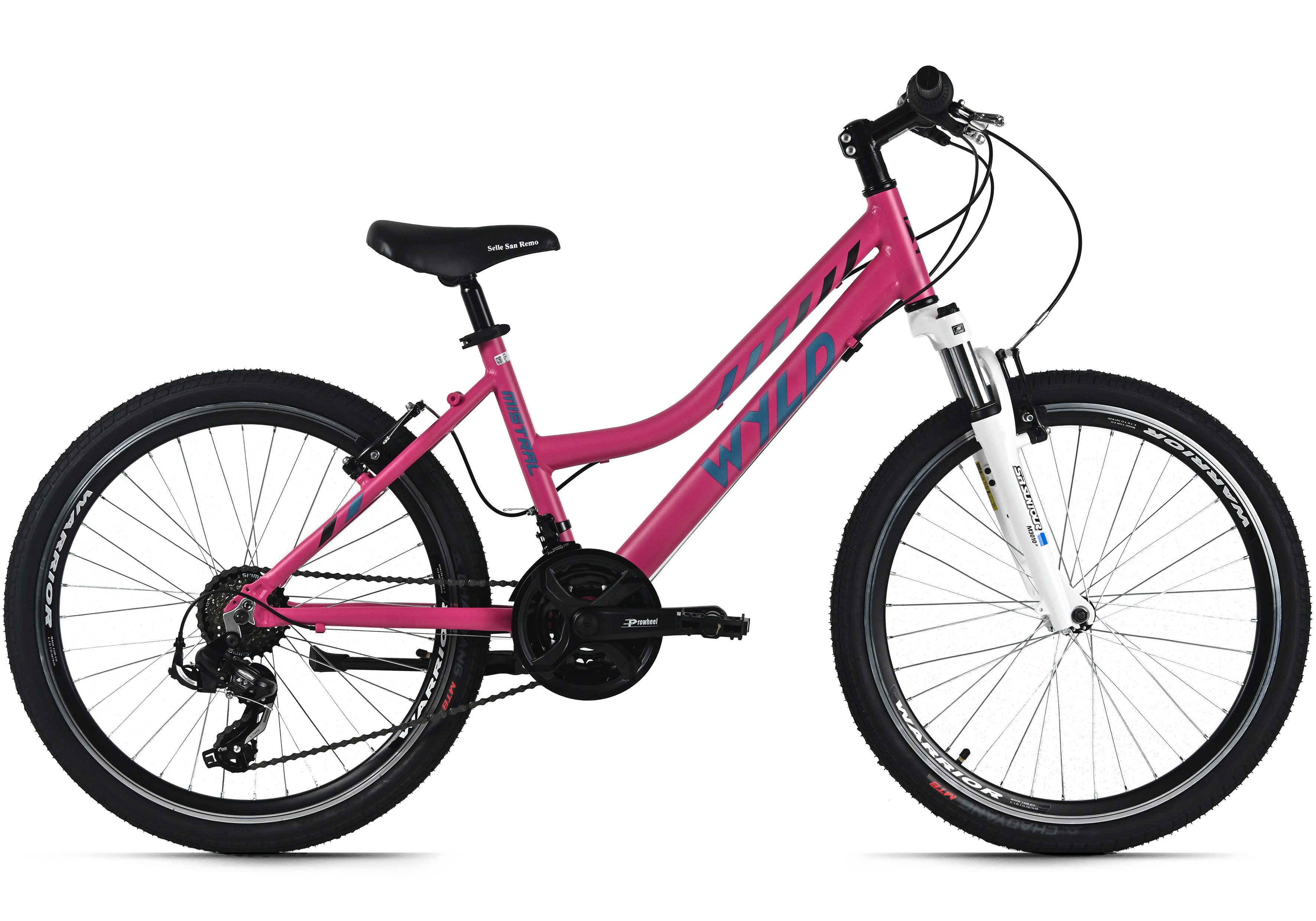 WYLD Kinderfahrrad Girls 24" Mistral Pink 18 Gänge RH 38 cm - Ab 8 Jahre, 18 Gang, Kettenschaltung