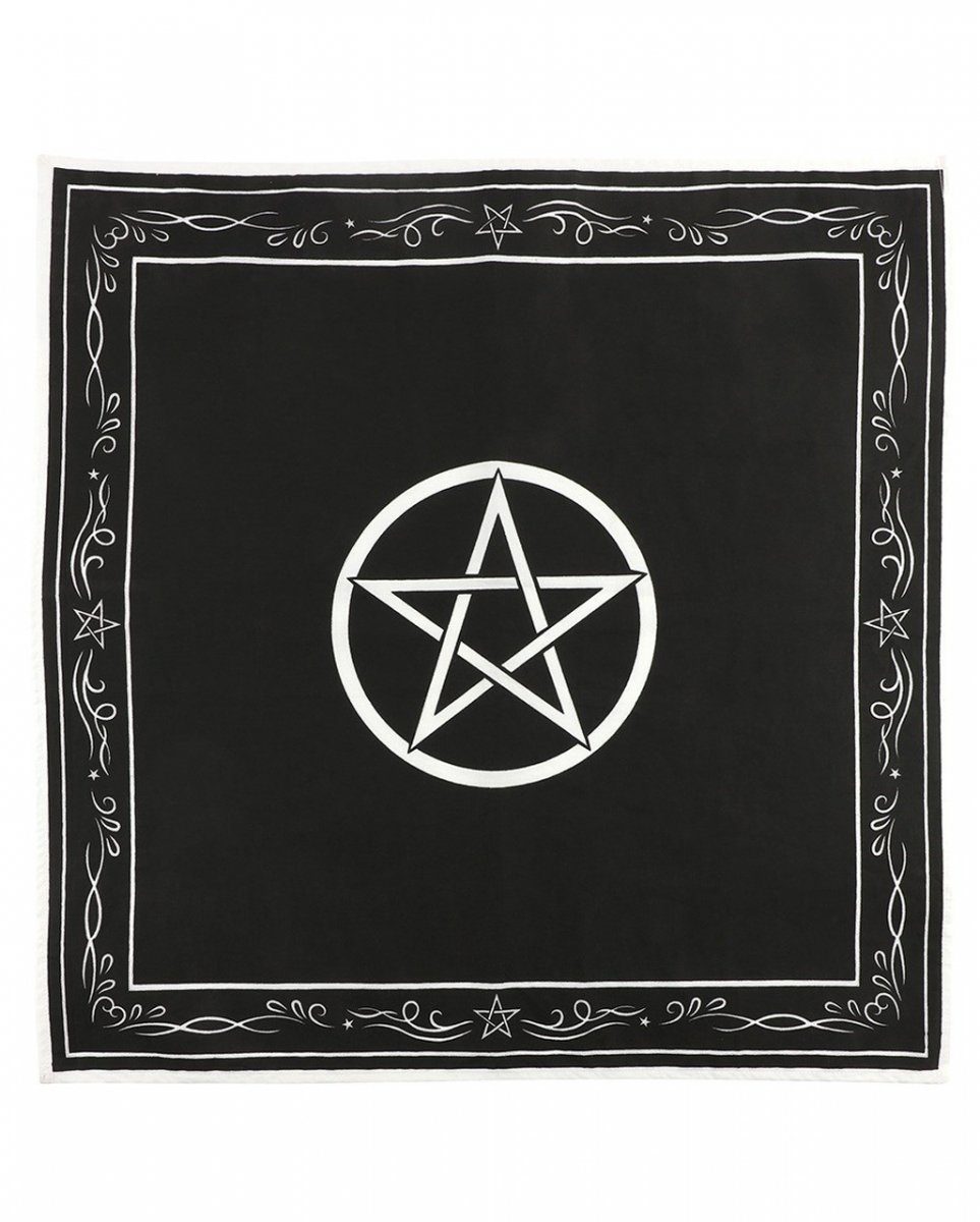 Schwarz-Weißes 70 70 Pentagram Altar-Tuch cm Dekofigur Horror-Shop x