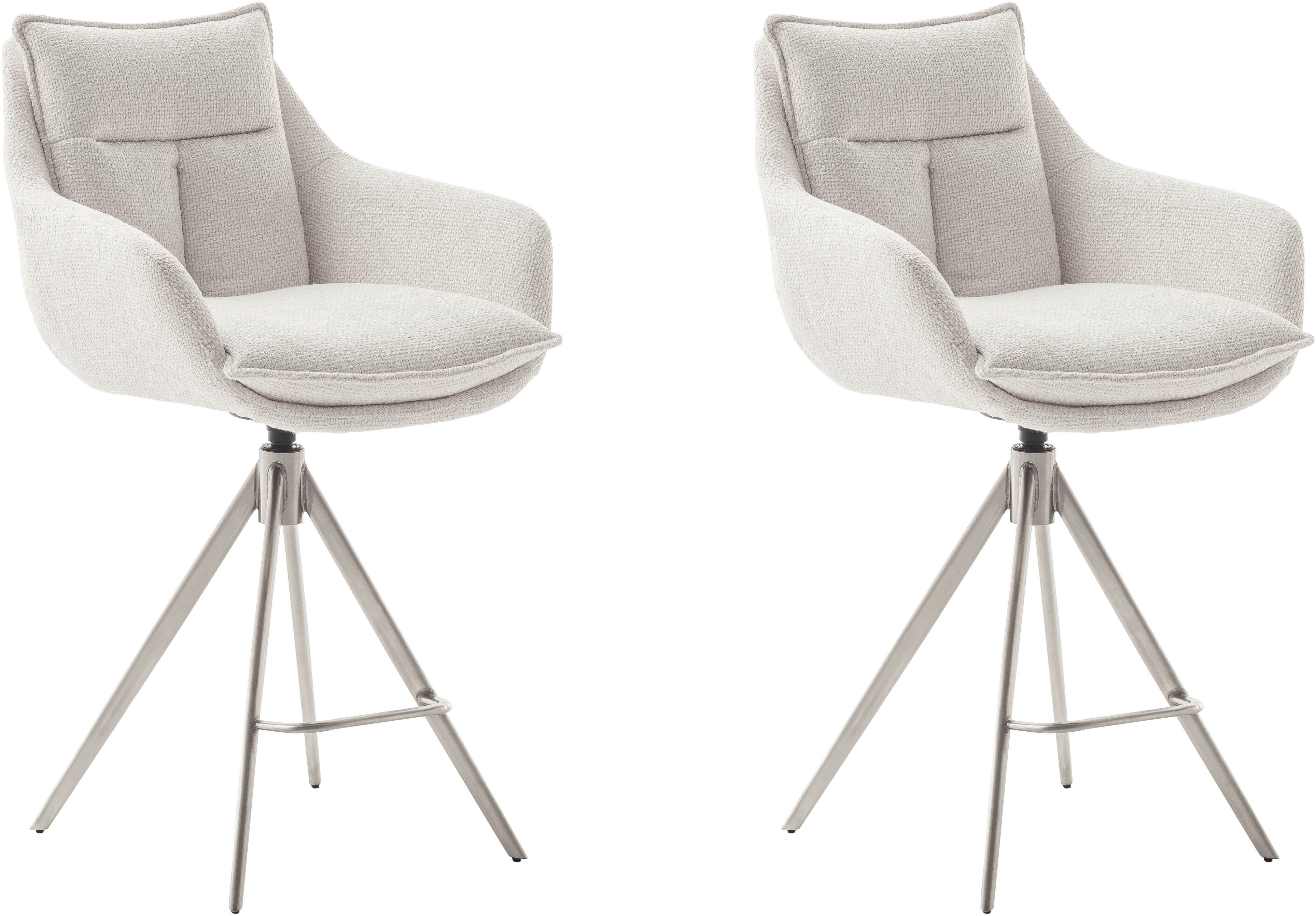 MCA furniture Bistrostuhl Parker Tresenstuhl mit Armlehnen Tresenhocker (Set, 2 St), Barhocker,Barmoebel,Barstuhl,360° drehbar,mit Lehne,belastbar 120 kg