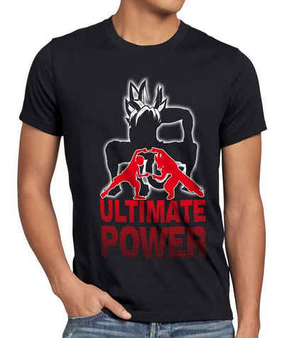 style3 Print-Shirt Herren T-Shirt Goku Luffy Fusion Power One Son Dragon Roshi Ball Ruffy Piece db