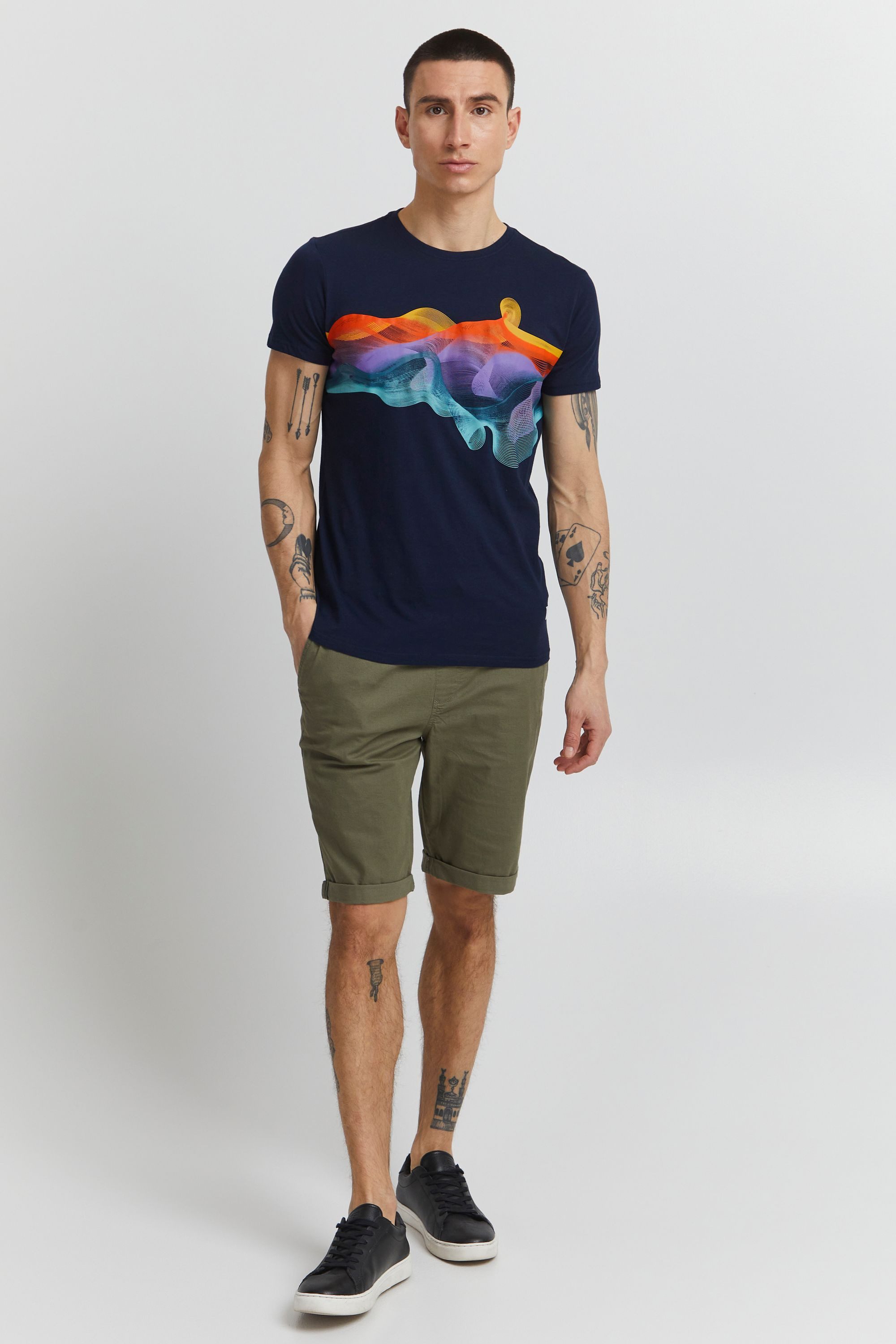 !Solid Print-Shirt SDPedro T-Shirt mit Print günstig online kaufen