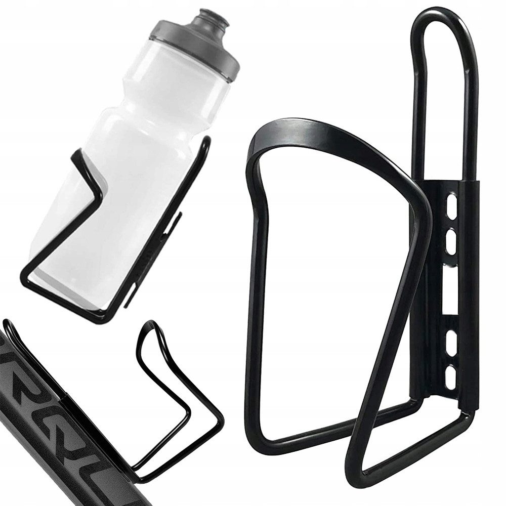 VERK GROUP Fahrrad-Flaschenhalter 2er Fahrrad Flaschenhalter Aluminium Schwarz Silber Universal, (Packung), 2er-Set aus Aluminium, Für Flaschen bis ca. 1,5 Liter