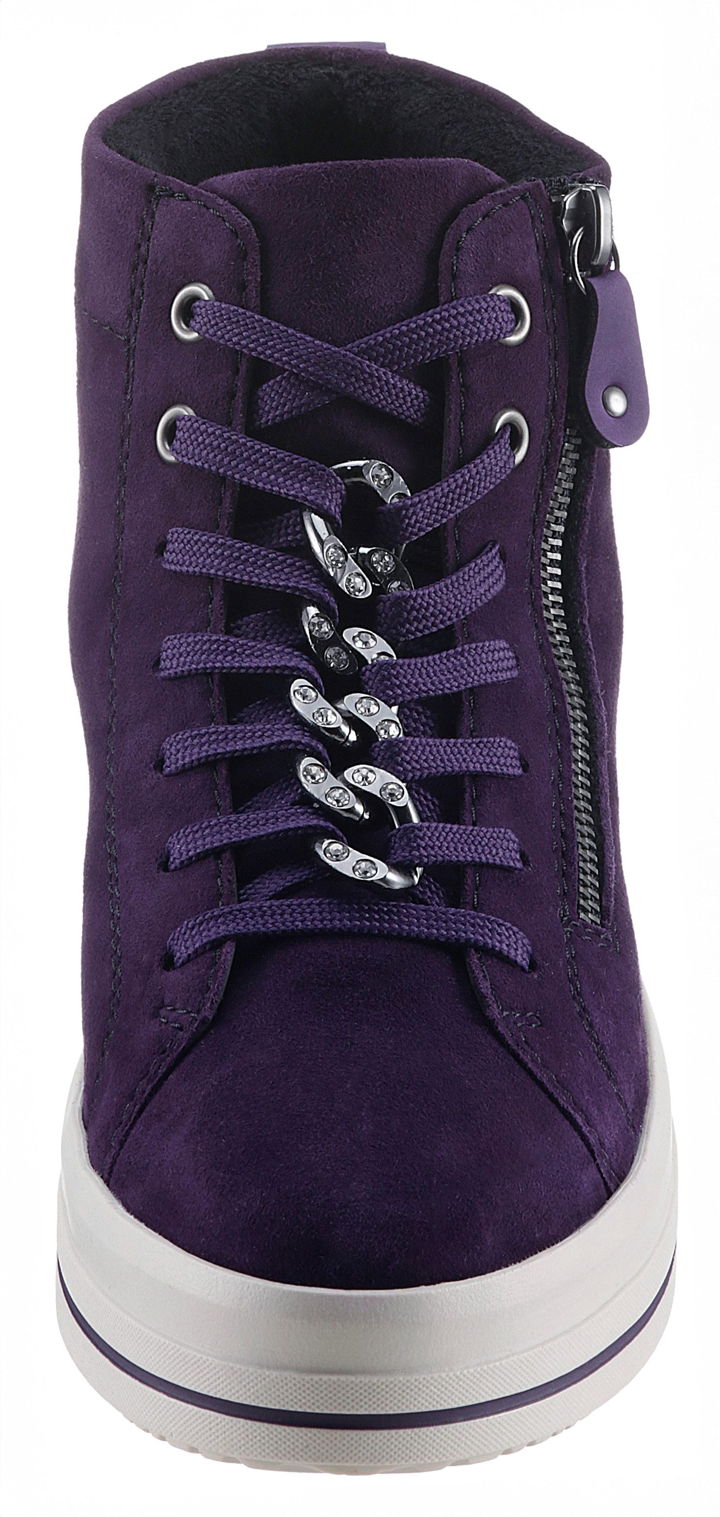 Remonte Elisabeth Hurley-Collection Plateausneaker, Freizeitschuh, High-Top-Sneaker, Schnürer, seitlicher Reißverschluss