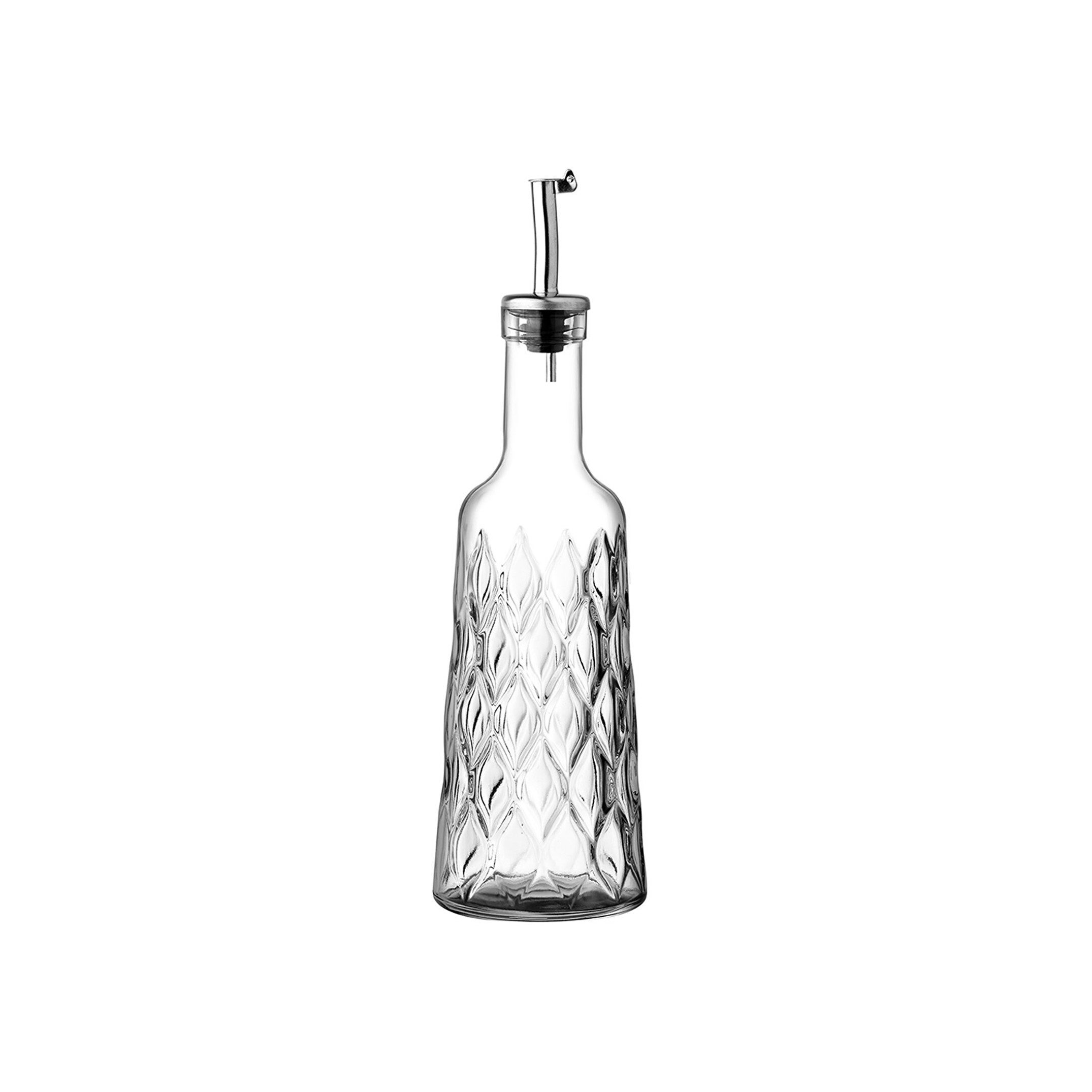 Pasabahce Menage-Set Leafy 2er Set Öl- & Essigflasche aus Glas 380 ml mit Ausgießer, (Packung, 2-tlg)