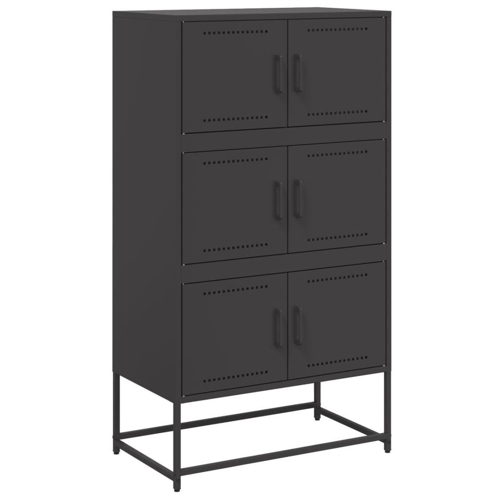 vidaXL Sideboard Sideboard Schwarz 68,5x38,5x123,5 cm Stahl (1 St)