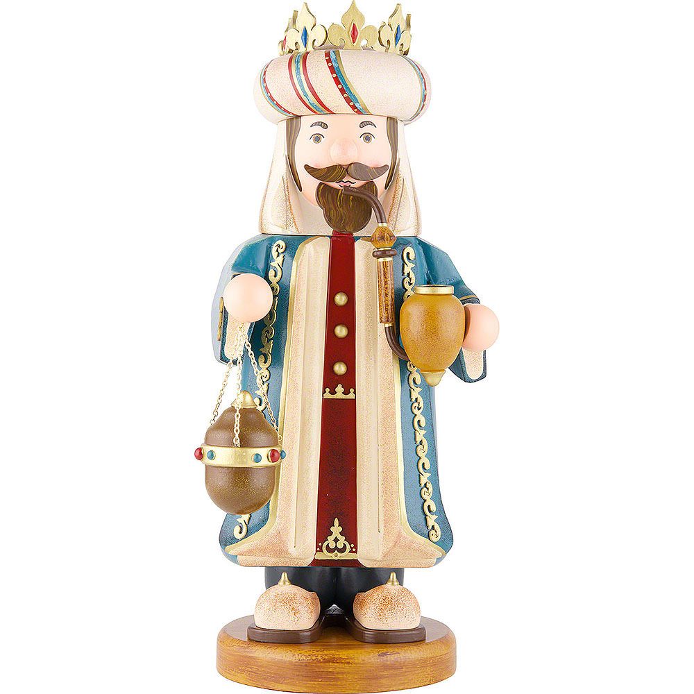 Hubrig Volkskunst GmbH Räuchermännchen Heilige Drei Könige "Balthasar" (31cm) Räuchermann von Hubrig Volkskun