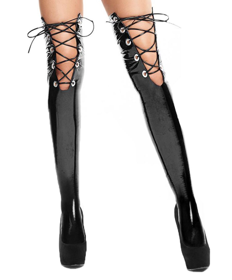 7Heaven Halterlose Strümpfe Schwarze Damen Dessous günstig online kaufen