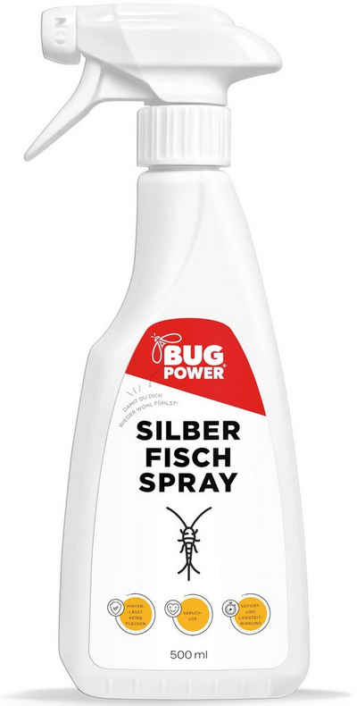 BugPower Insektenspray Silberfisch Spray gegen Papierfische & Silberfische, 500 ml, 1-St., mit Knock-down-Effekt