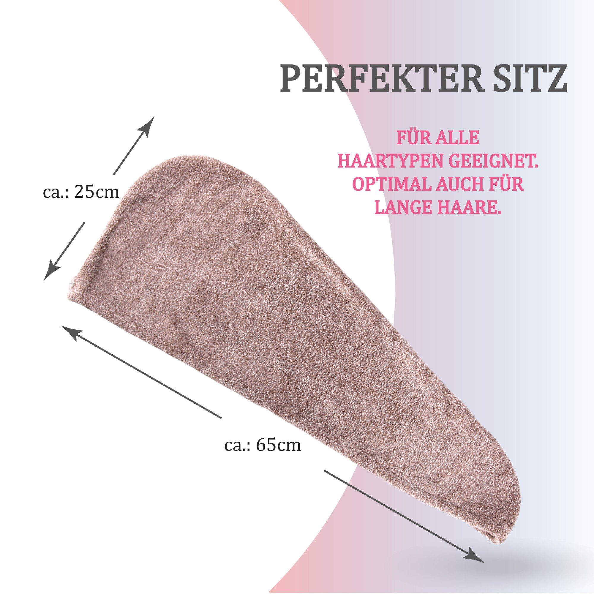 Bestlivings Saunatuch Haarturban (One Size) 25x65cm, günstig online kaufen