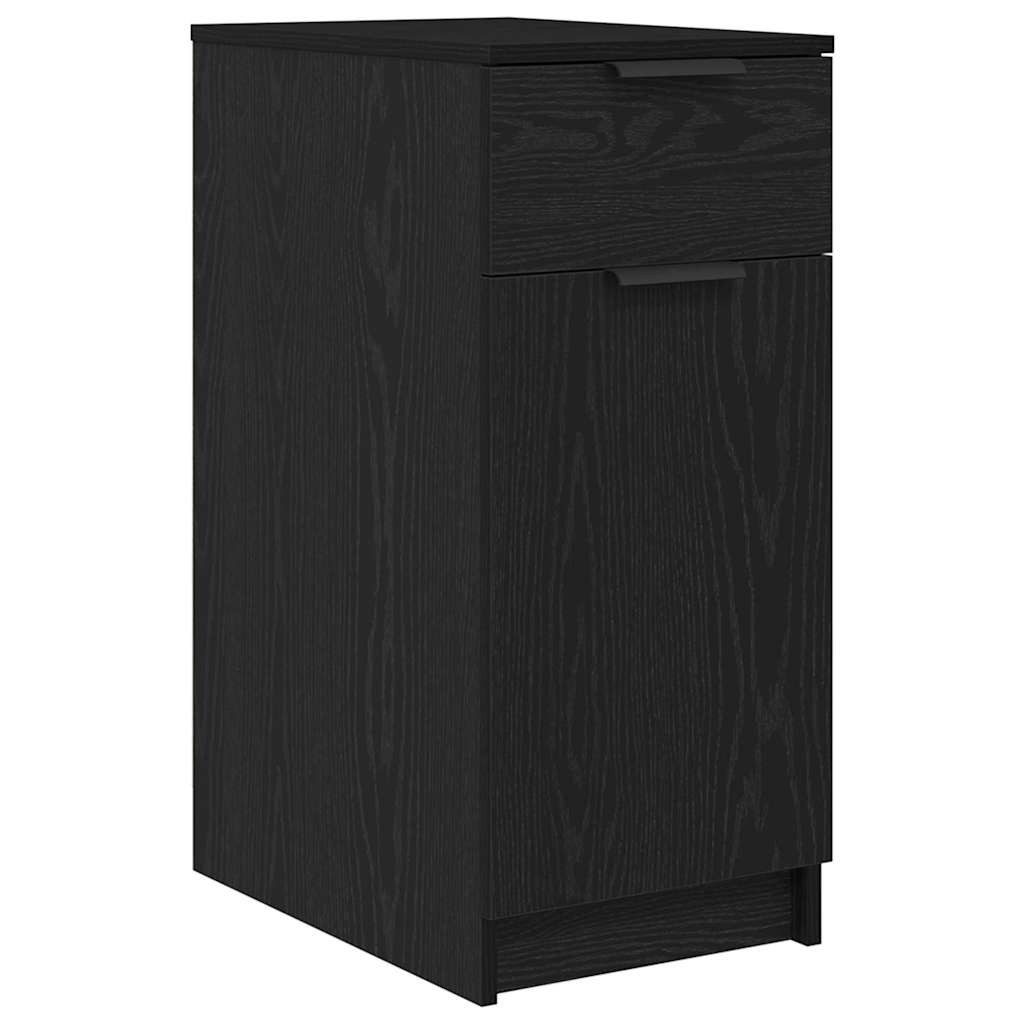 vidaXL Aktenschrank Büroschrank Schwarz Eichen-Optik 33 x 50 x 75 cm Holzwerkstoff (1-St)