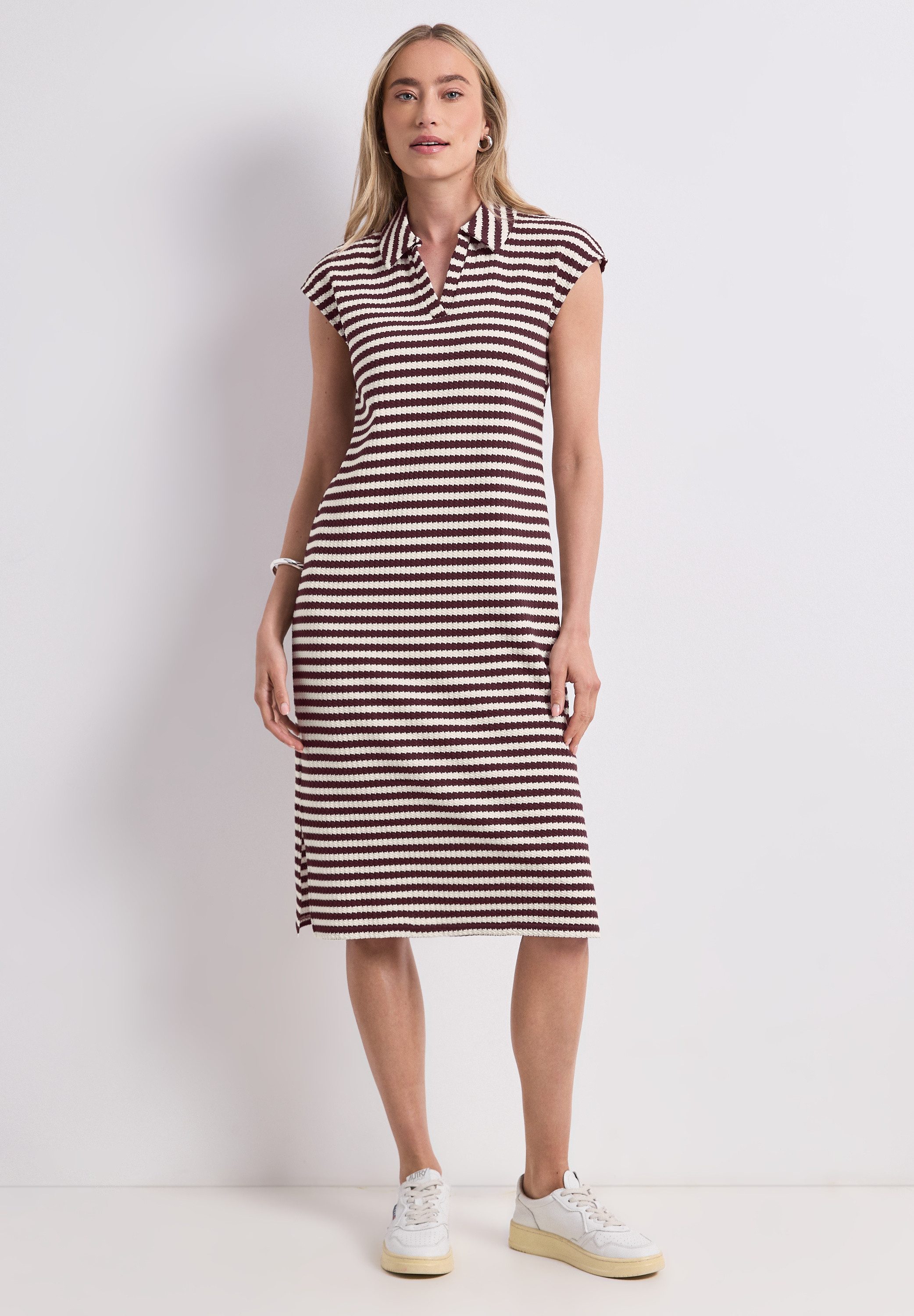 STREET ONE Midikleid im Streifendesign