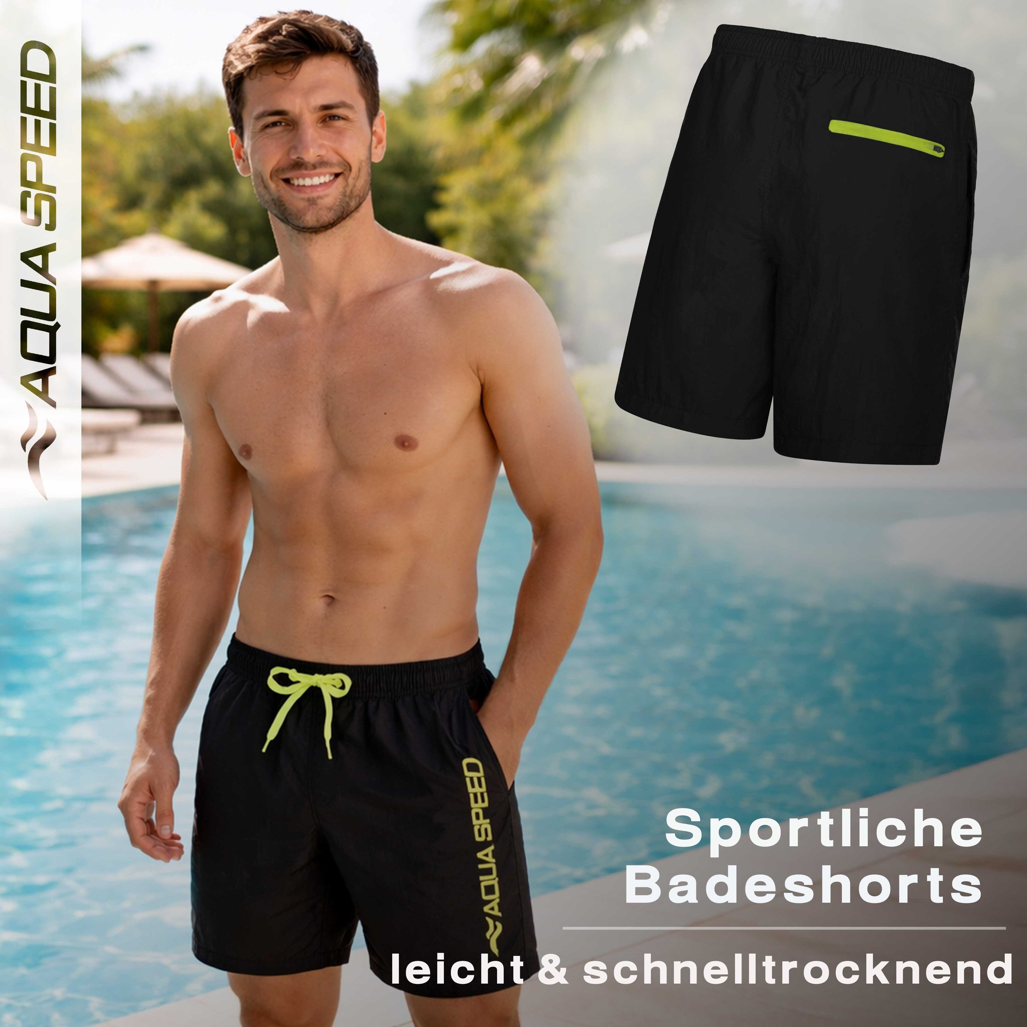 Aqua Speed Boardshorts (OWEN FLUO Schwimmhose Badehose Badeshorts Strandhos günstig online kaufen