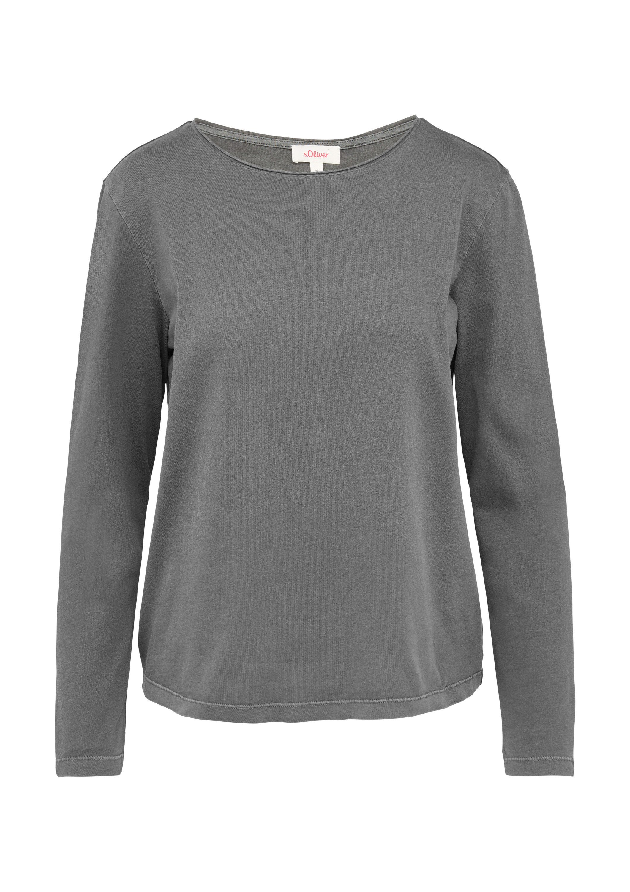 s.Oliver Langarmshirt T-Shirt Longsleeve mit Garment Dye günstig online kaufen