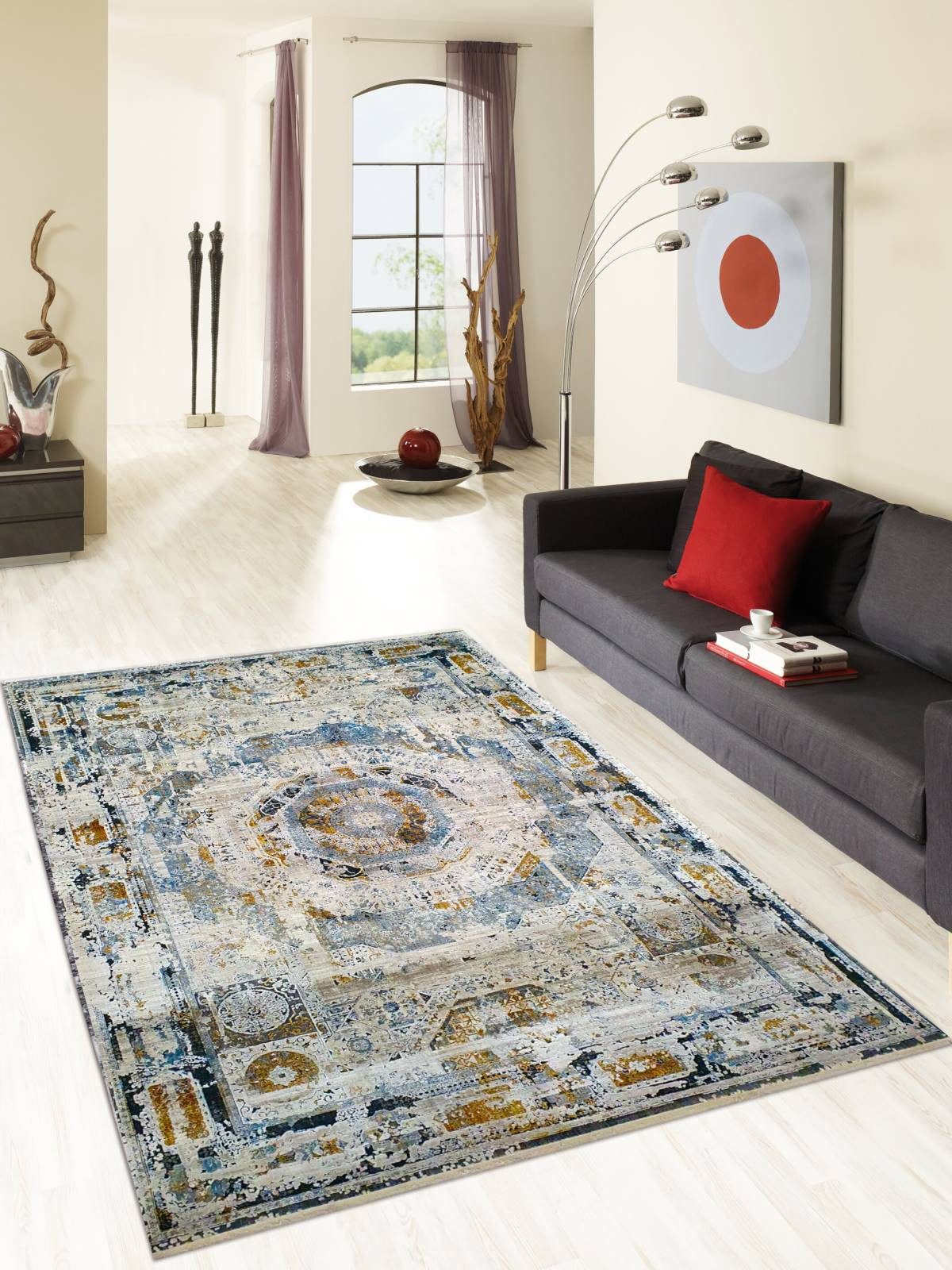 Rug Studios Teppich INDRAVATI, Rechteckig, Höhe: 8 mm, Wohnzimmer, 60 x 90 cm, Multi