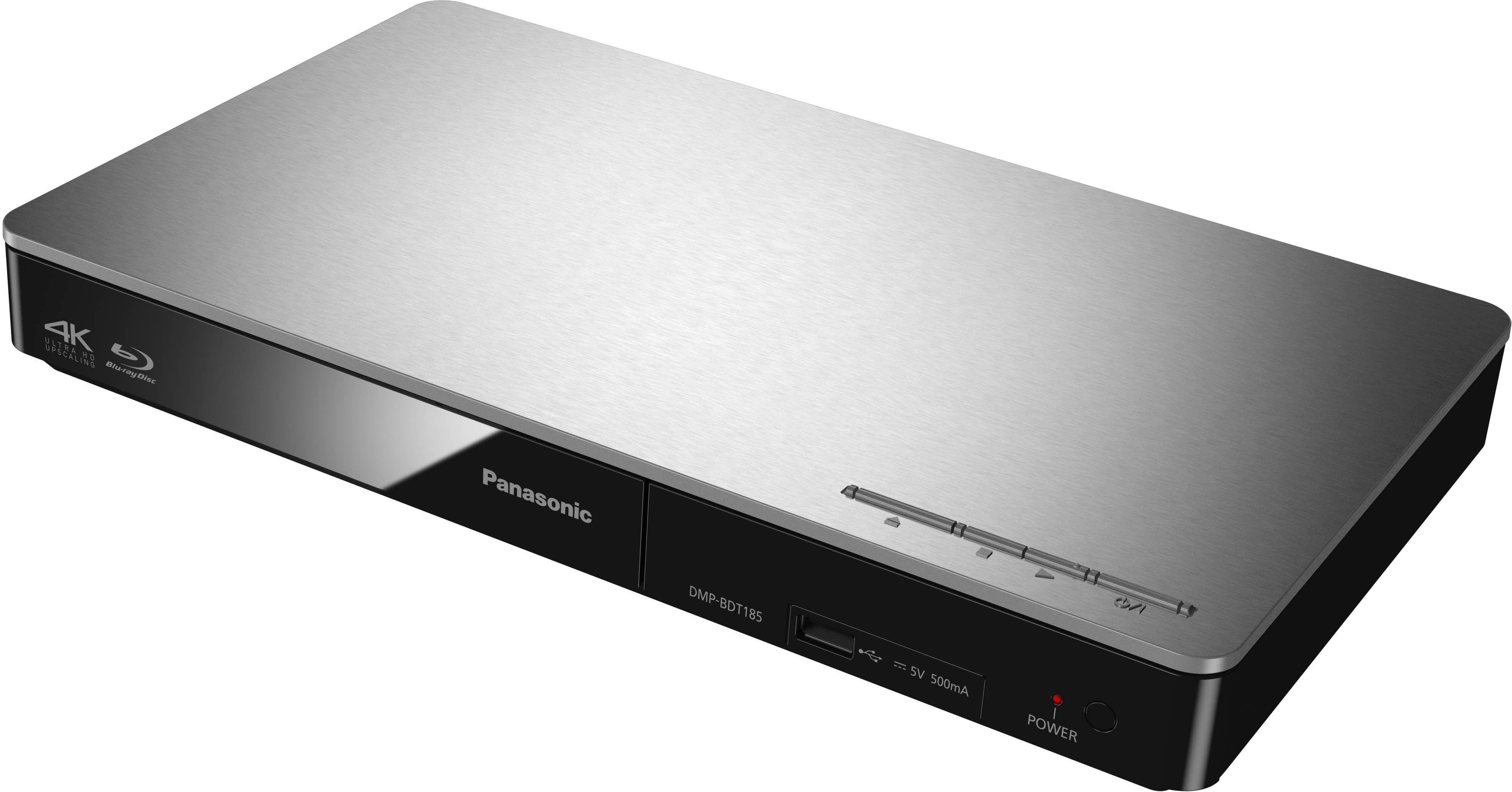 4K DMP-BDT185 Blu-ray-Player DMP-BDT184 Schnellstart-Modus) Upscaling, silberfarben (Ethernet), Panasonic (LAN /