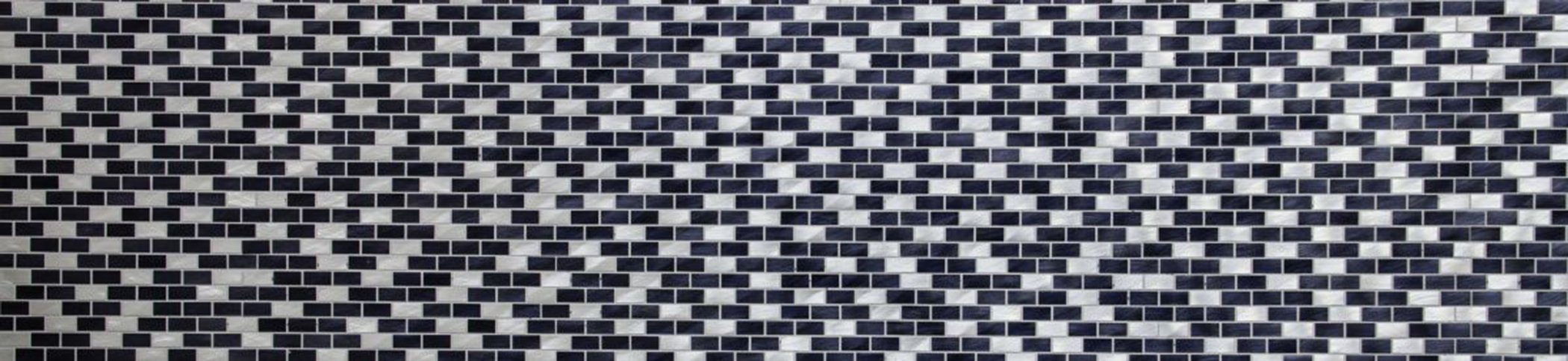 Mosani Mosaikfliesen Mosaik Fliese Aluminium Brick Küchenwand Fliesenspiegel schwarz