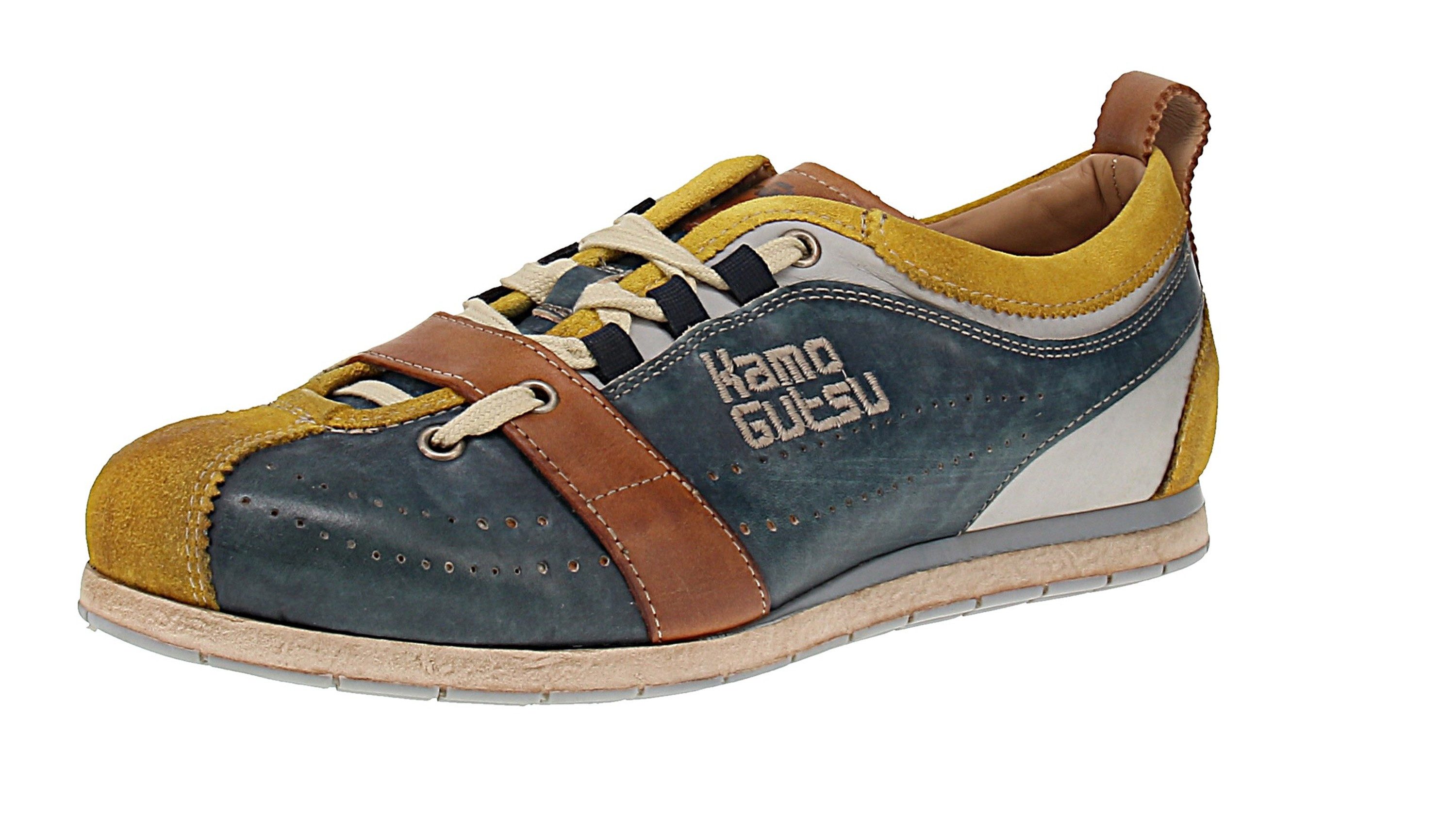 Kamo-Gutsu Kamo-Gutsu Tifo-017 - Herren Schuhe Sneaker - Giallo-Navy Sneaker