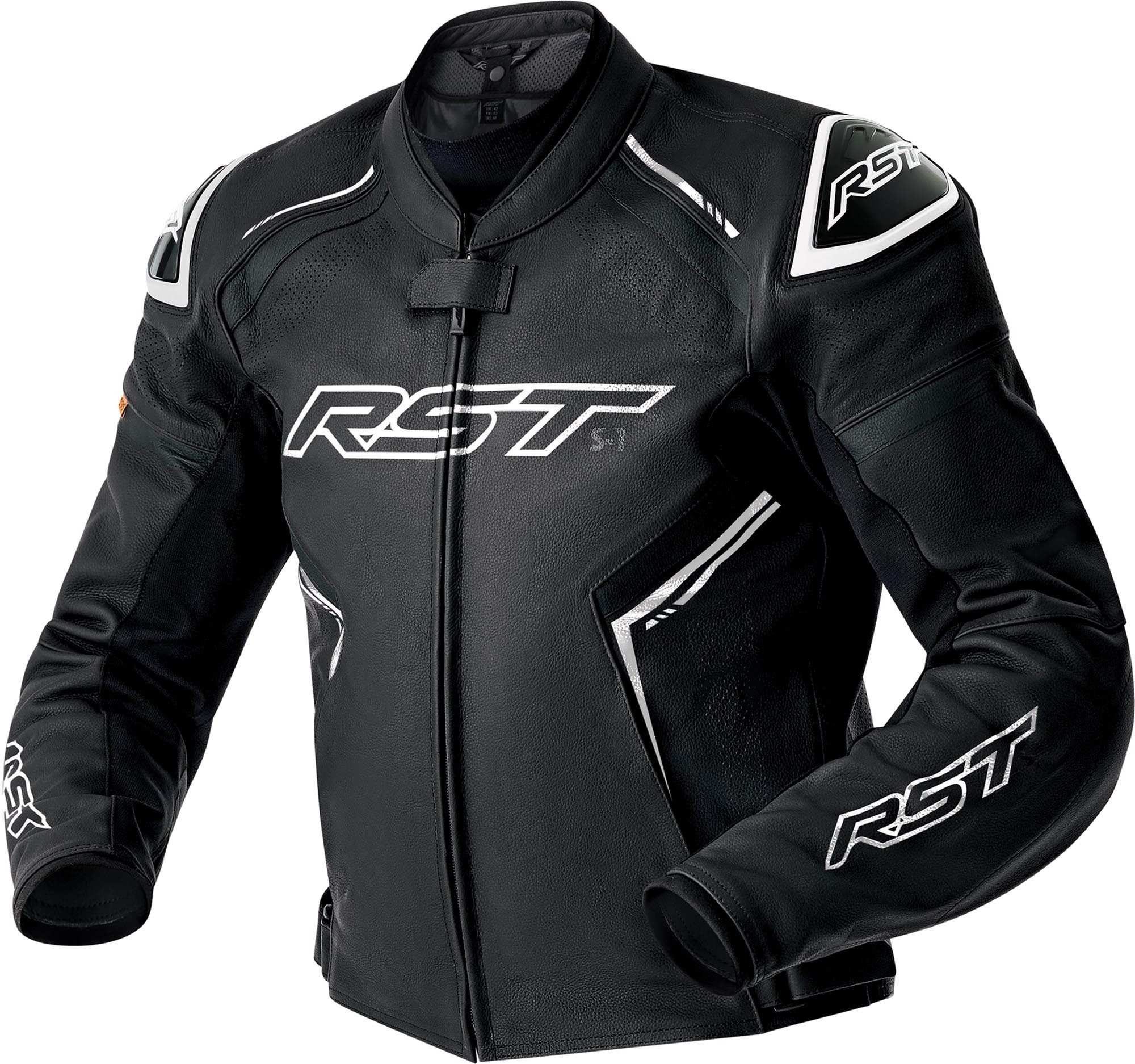 RST Motorradjacke S1 D3O perforierte Motorrad Lederjacke Verbindungsreißverschluss,Ellenbogenprotektoren enthalten,herausn