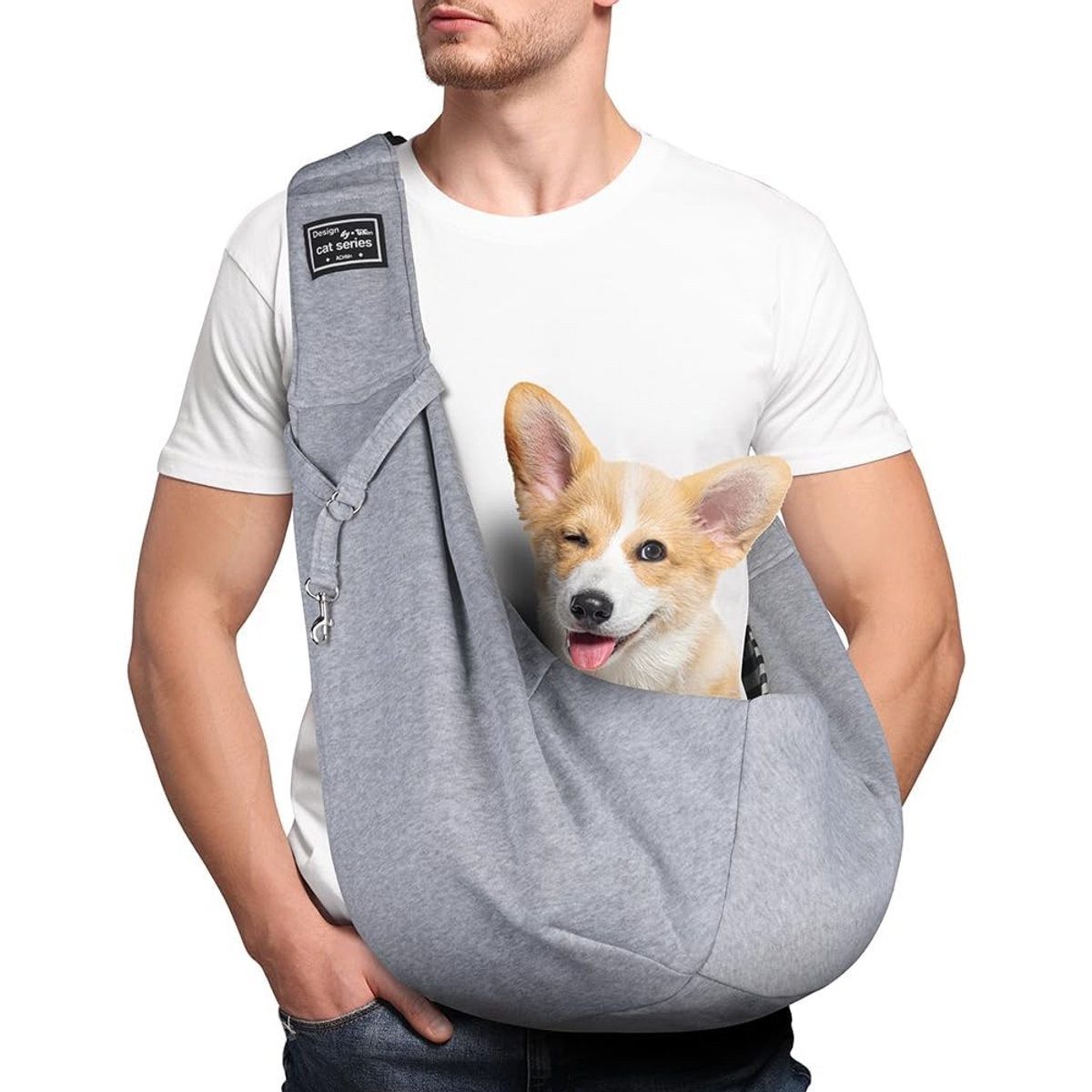 Kraftverdia Tiertransporttasche Verstellbare Hundetragetasche bis 15kg – Tasche 