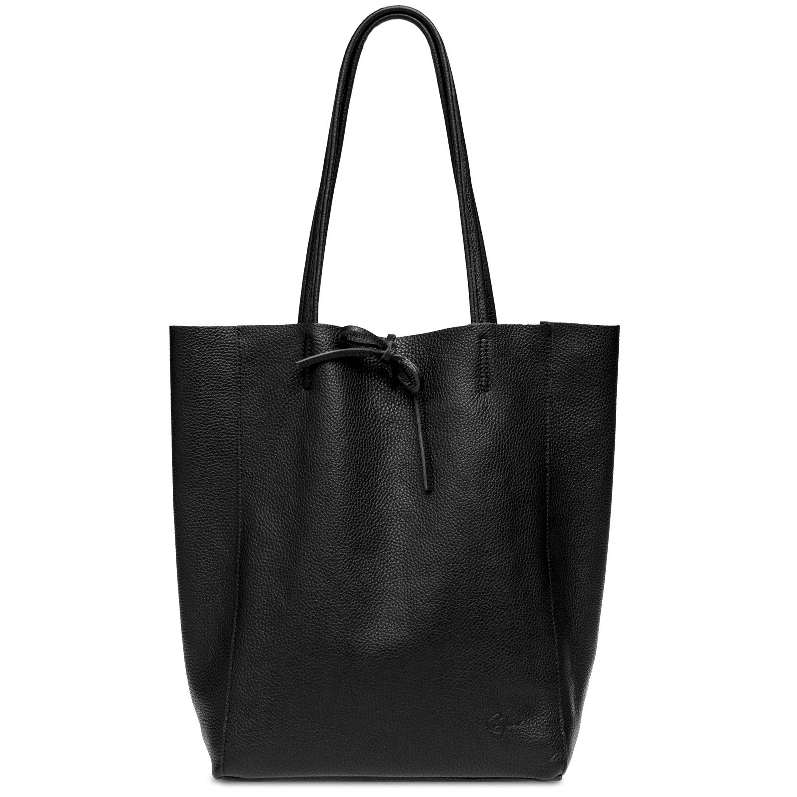 Caspar Schultertasche - Großer Damen Leder Shopper Tasche - CLASSIC LINE - Modell No.780, elegant, robust & unempfindlich - 100% Echtleder - Handmade in Italy