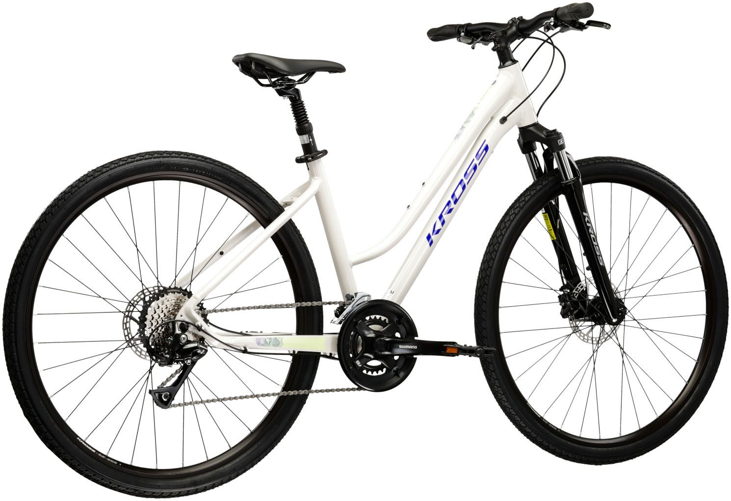 Kross Crossrad KROSS Crossrad Damen 28" Evado 4.0 grau 16 Gänge, 16 Gang Shimano ACERA M3020 Schaltwerk, Kettenschaltung