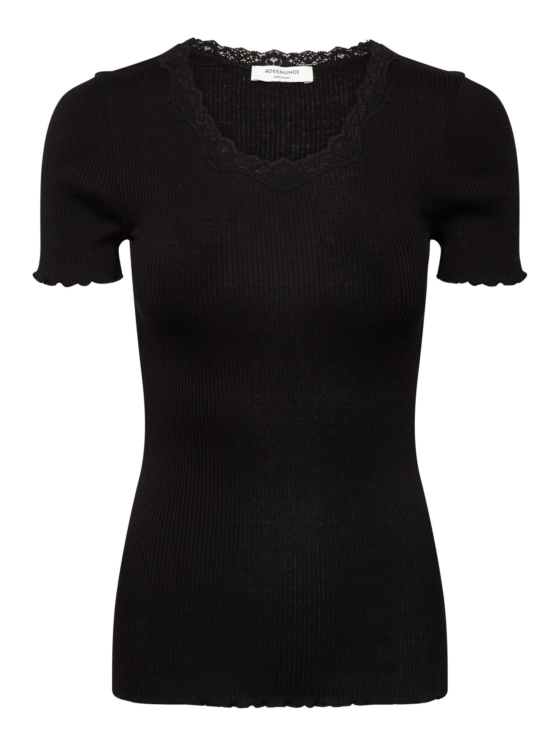 rosemunde Spitzenshirt Beatha lace t-shirt mit Seide mit Seide wunderschönes Halbarmshirt mit edler Spitze am Rundhalsausschnitt