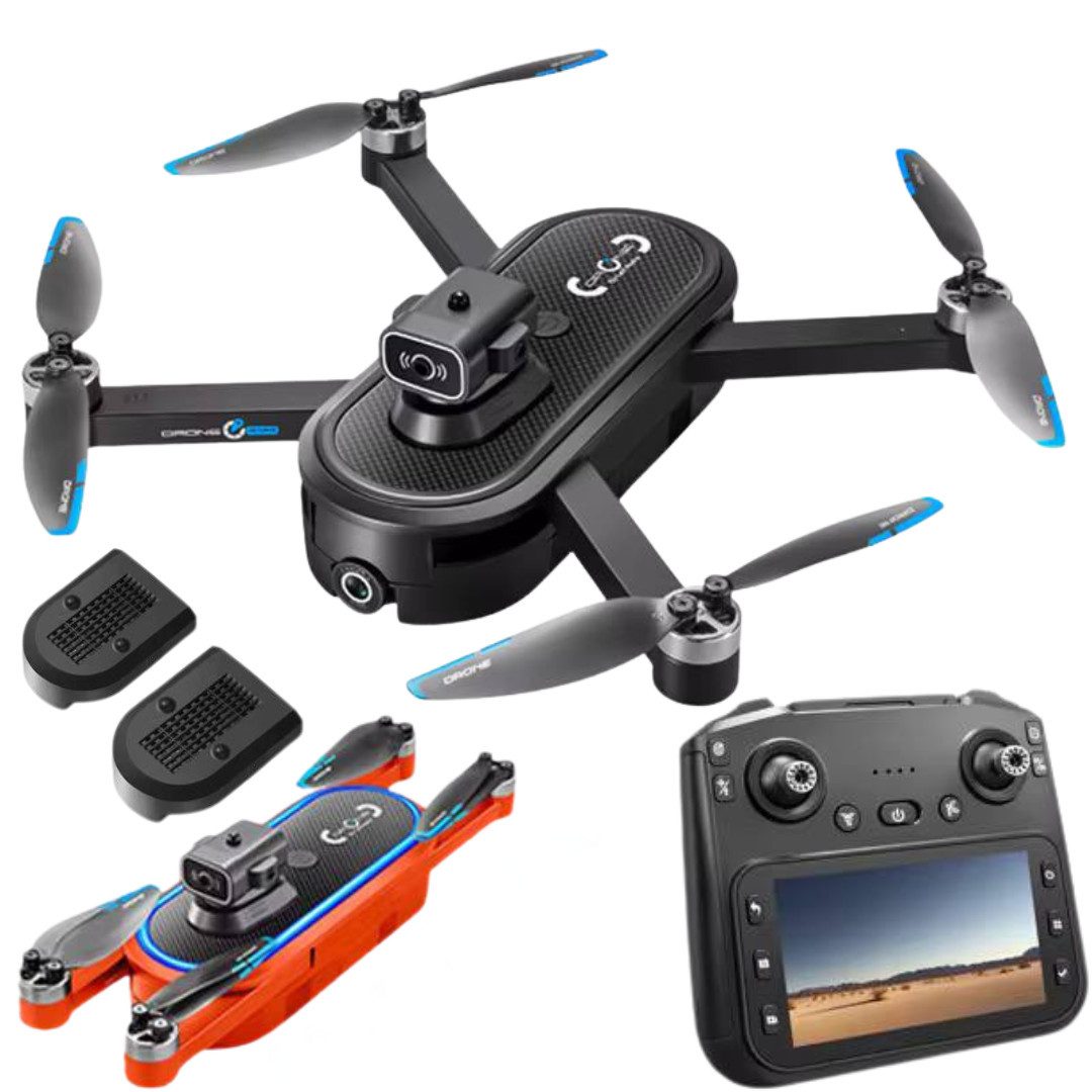 Diyarts RC-Quadrocopter S186 (mit Live-Display-Fernsteuerung, ESC-Dualkamera - 4K Fotos, Full HD Videos), 2 Akkus, Brushless-Motor & IR-Hinderniserkennung