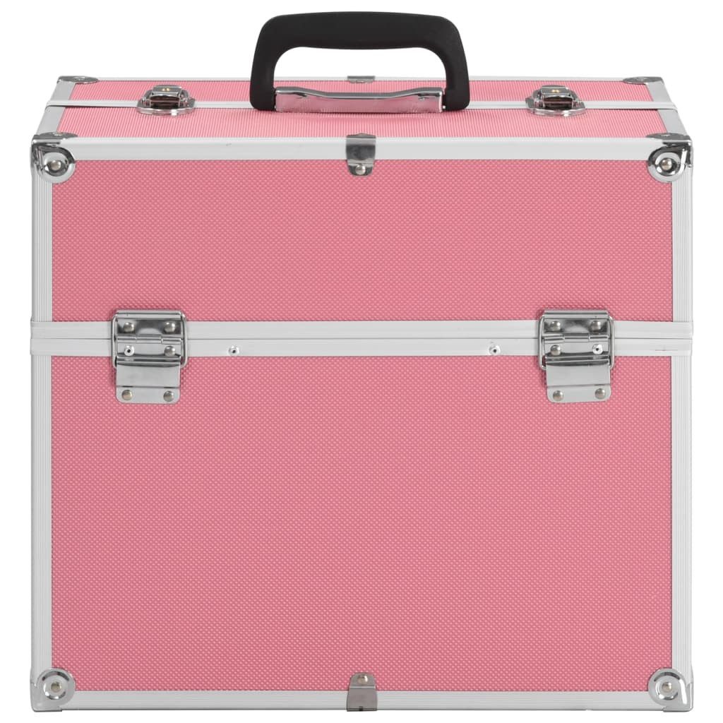 vidaXL Kosmetikkoffer Kosmetikkoffer 38x23x34 cm Rosa Aluminium (1-tlg)
