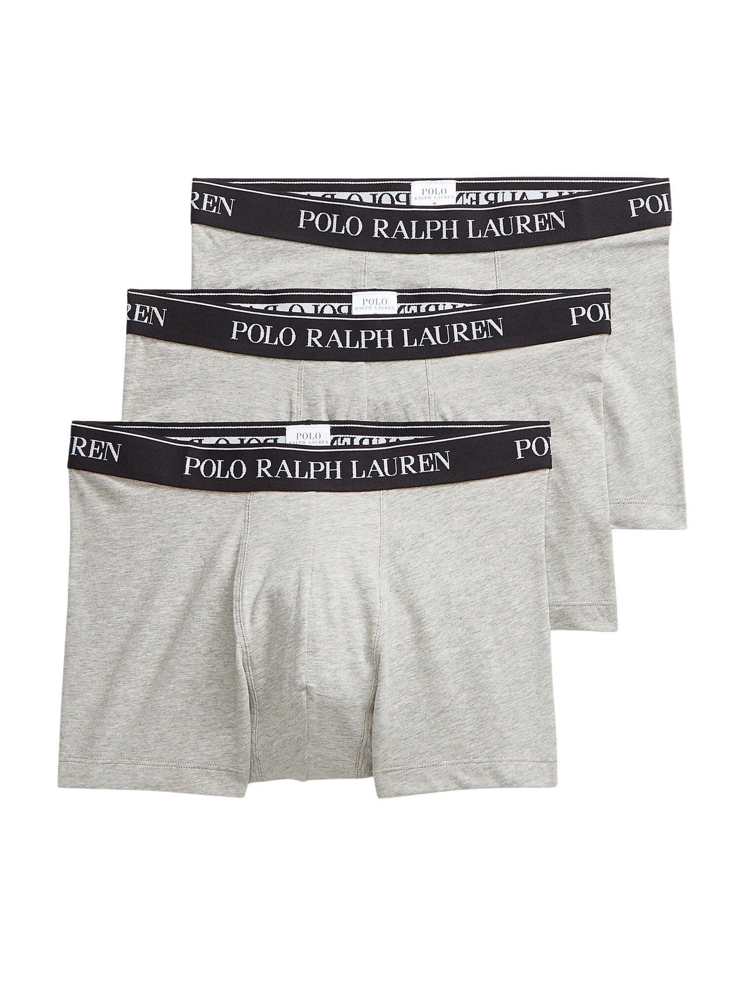 Boxershorts Lauren (3-St) Ralph Polo Basic Trunks Lauren Ralph Dreierpack Boxershorts grau