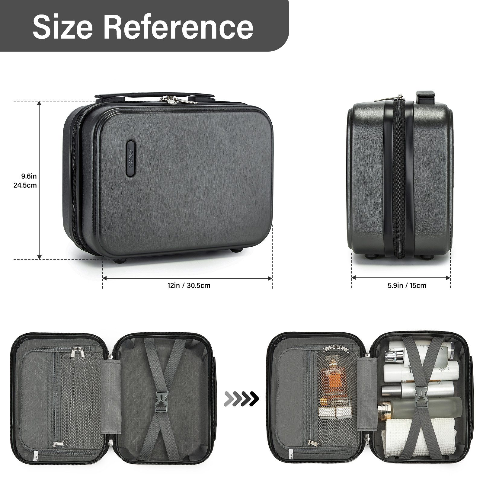 KONO Business-Koffer Kabinengepäck-Trolley aus Hartschalenmaterial (ABS+PC) günstig online kaufen