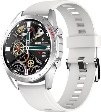 DCU Tecnologic Smartwatch (1,32 Zoll, Android, iOS), Elegante, Robuster Metalllegierung und Vielseitigen Fitnessfunktionen
