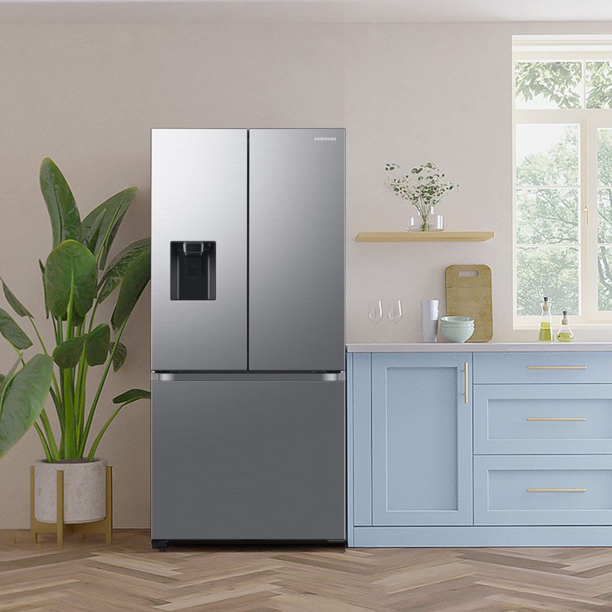 Samsung French Door RF5000 RF50C530ES9, 177,6 cm hoch, 81,7 cm breit, Auto Ice Maker per Festwasseranschluss