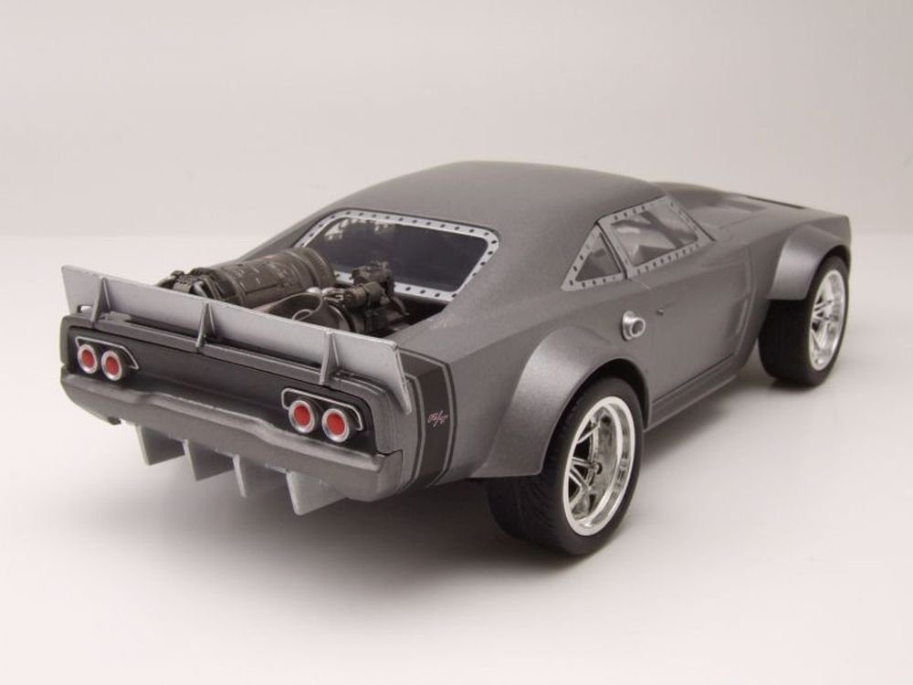 JADA Modellauto Dodge Ice Charger grau metallic Dom Fast & Furious 8 Modellauto 1:24, Maßstab 1:24