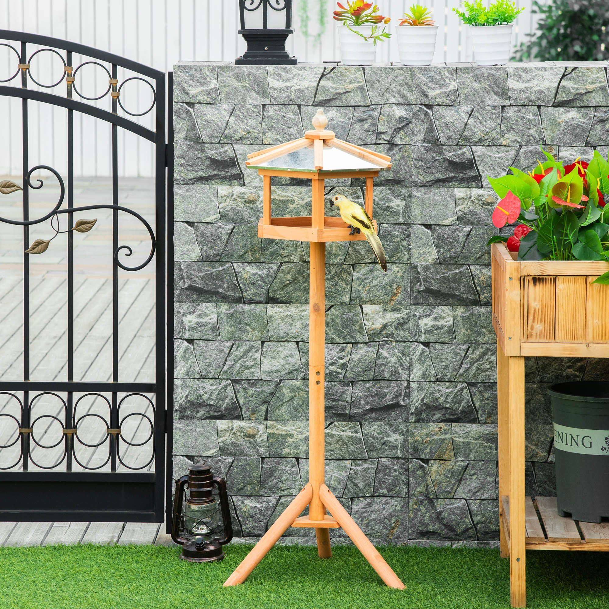 PawHut Vogelhaus Vogelvilla Futterhaus Vogelhäuschen mit günstig online kaufen