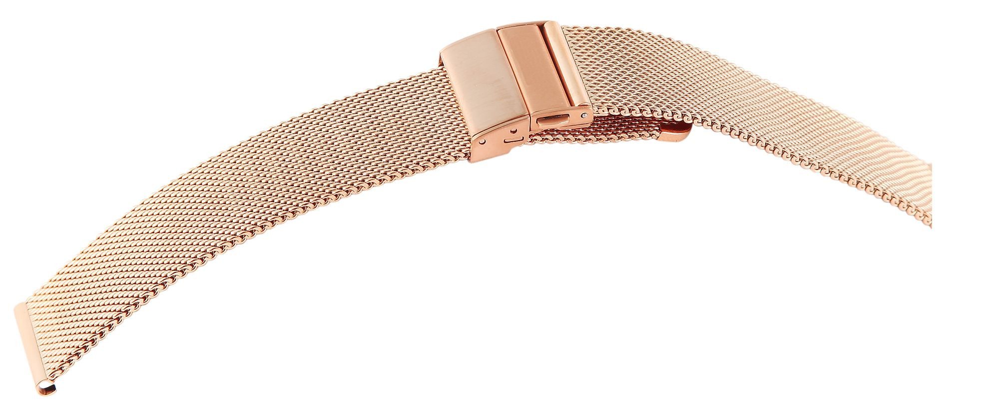 Engelhardt Uhrenarmband 8100168 Edelstahl, mit Faltschließe, roségoldfarben, 14 - 22 mm