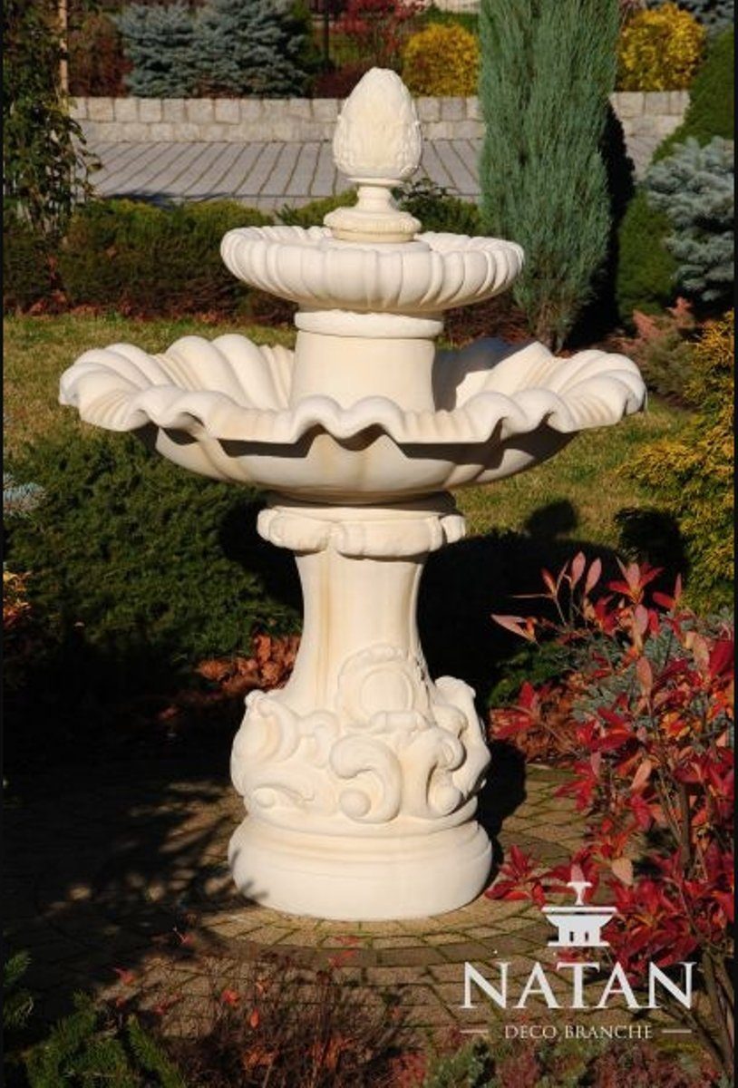 JVmoebel Skulptur Springbrunnen Garten Teich Brunnen 140cm Gartenbrunnen Fontaine Neu