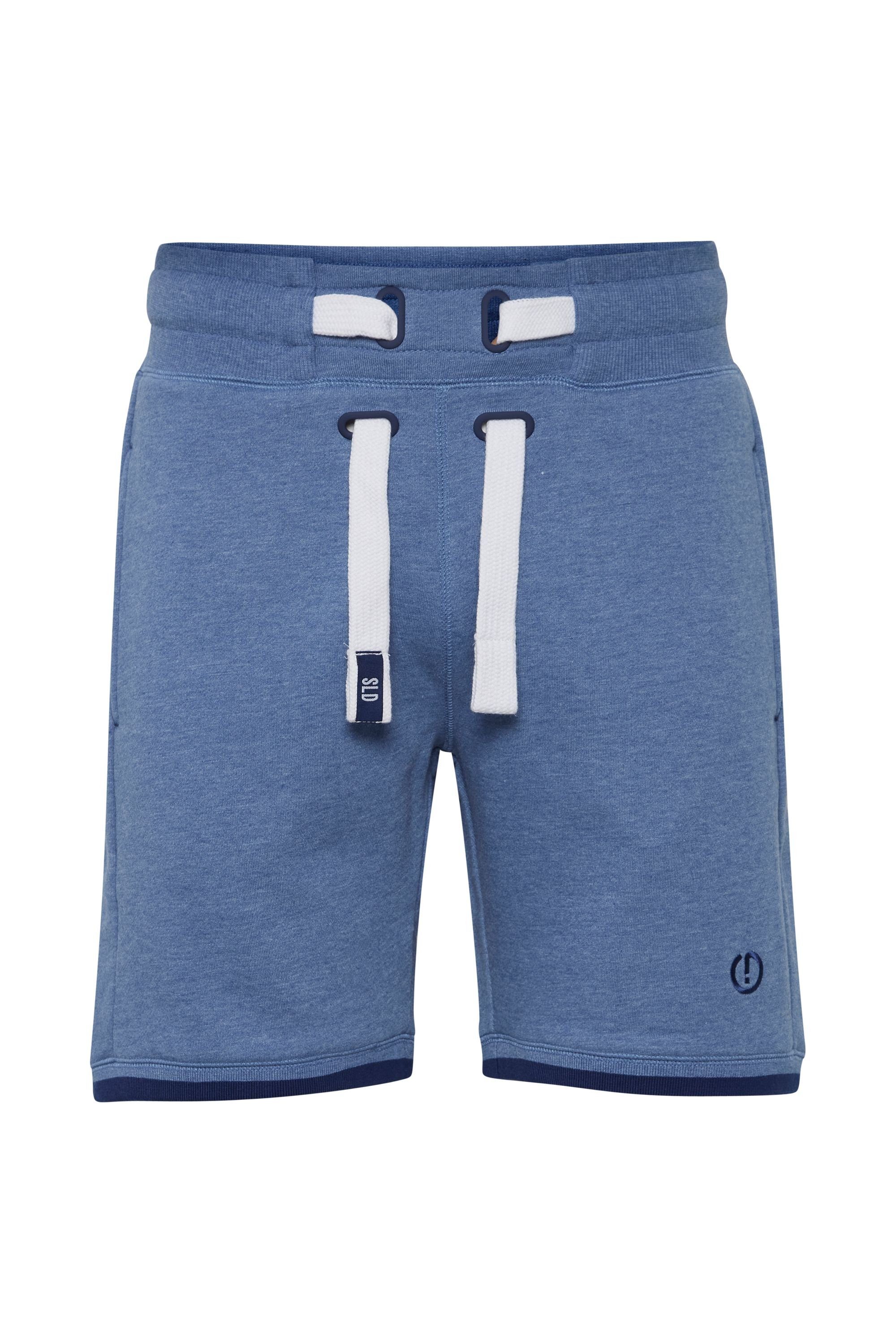 Blue Shorts SDBenjamin Sweatshorts !Solid Hose Faded (1542M) mit Kontrastkordeln kurze Melange