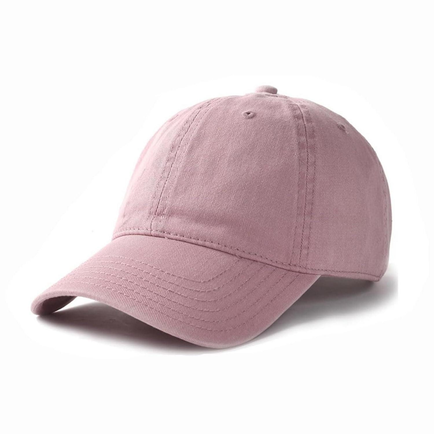 Baseball Cap Basecap Damen Herren Baumwolle Schirmmütze Einheitsgröße Retro Rosa
