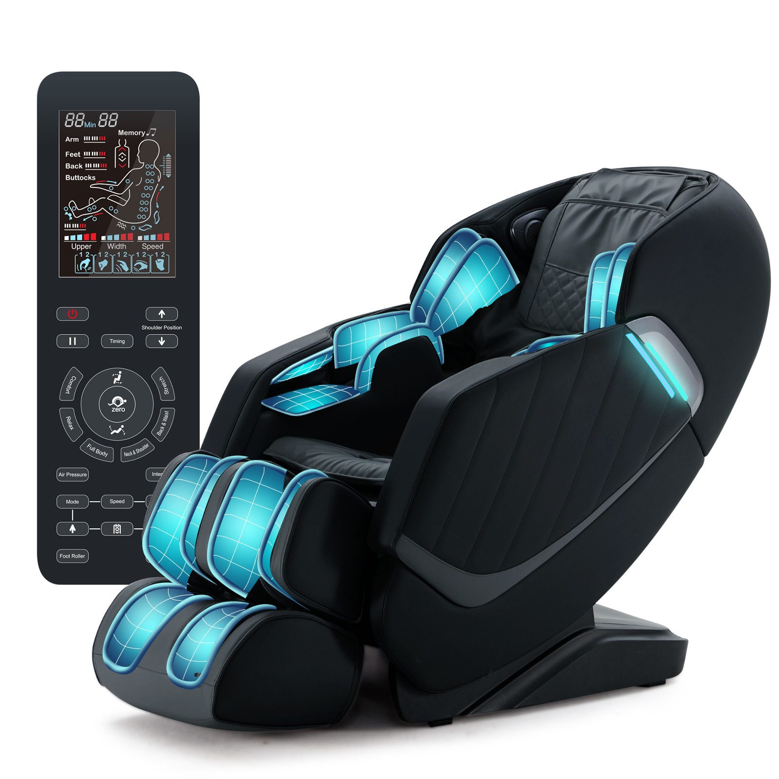 HealthRelife Massagesessel mit Zero-Gravity, 3D Shiatsu, Körperscan, SL-Sch günstig online kaufen