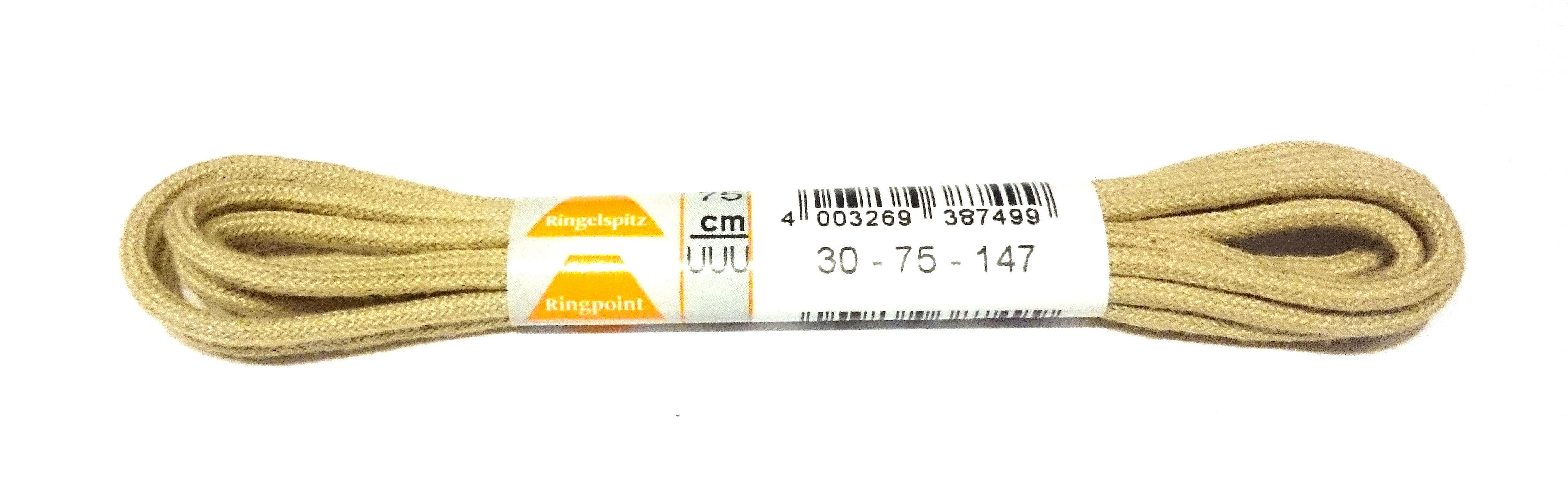 Schnürsenkel Ringelspitz Schnürsenkel rund dünn 2,5mm Länge 75cm Farbe:Creme