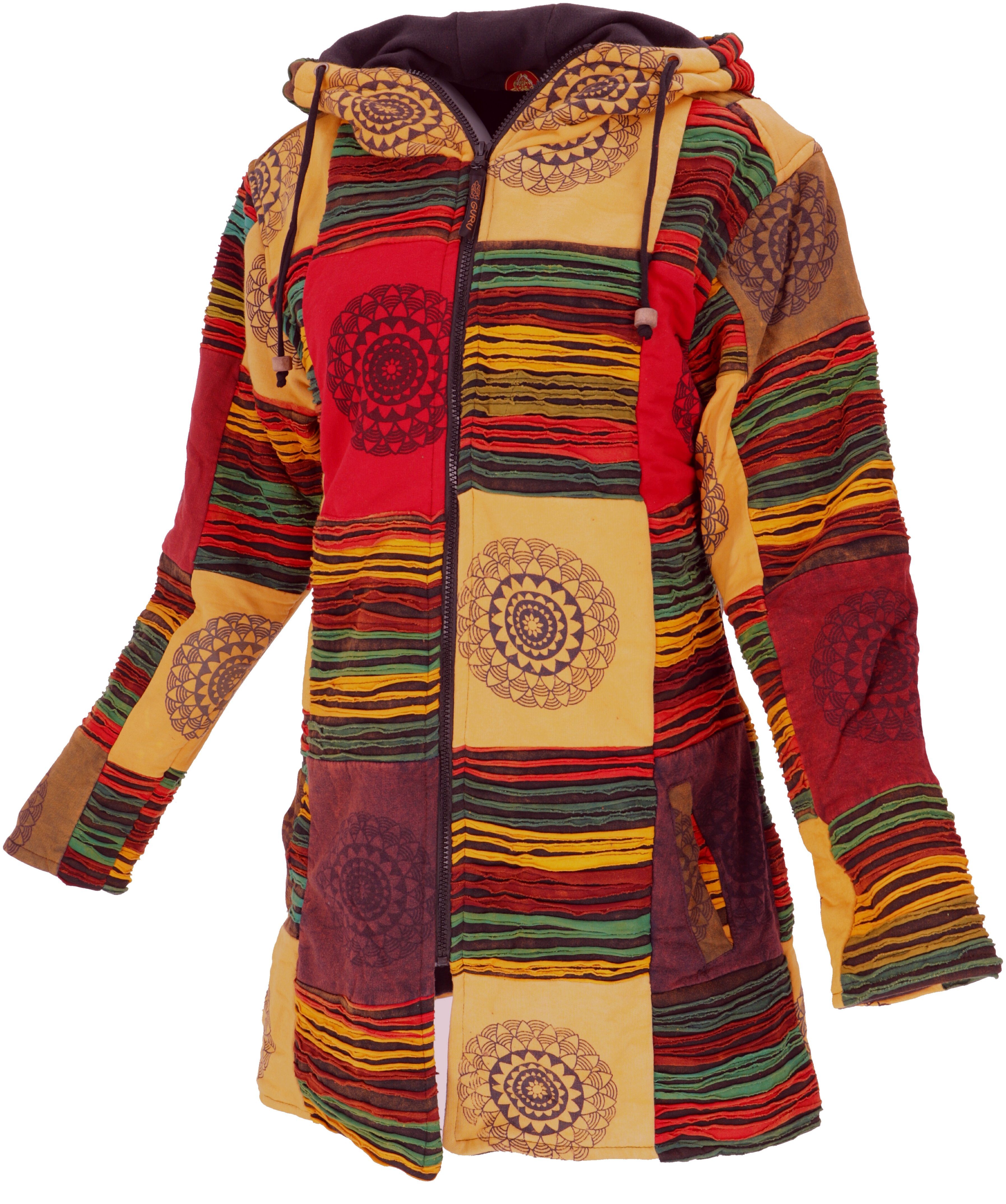 Guru-Shop Langjacke Goa Patchwork Kurzmantel, Boho Hippie Jacke -.. alterna günstig online kaufen