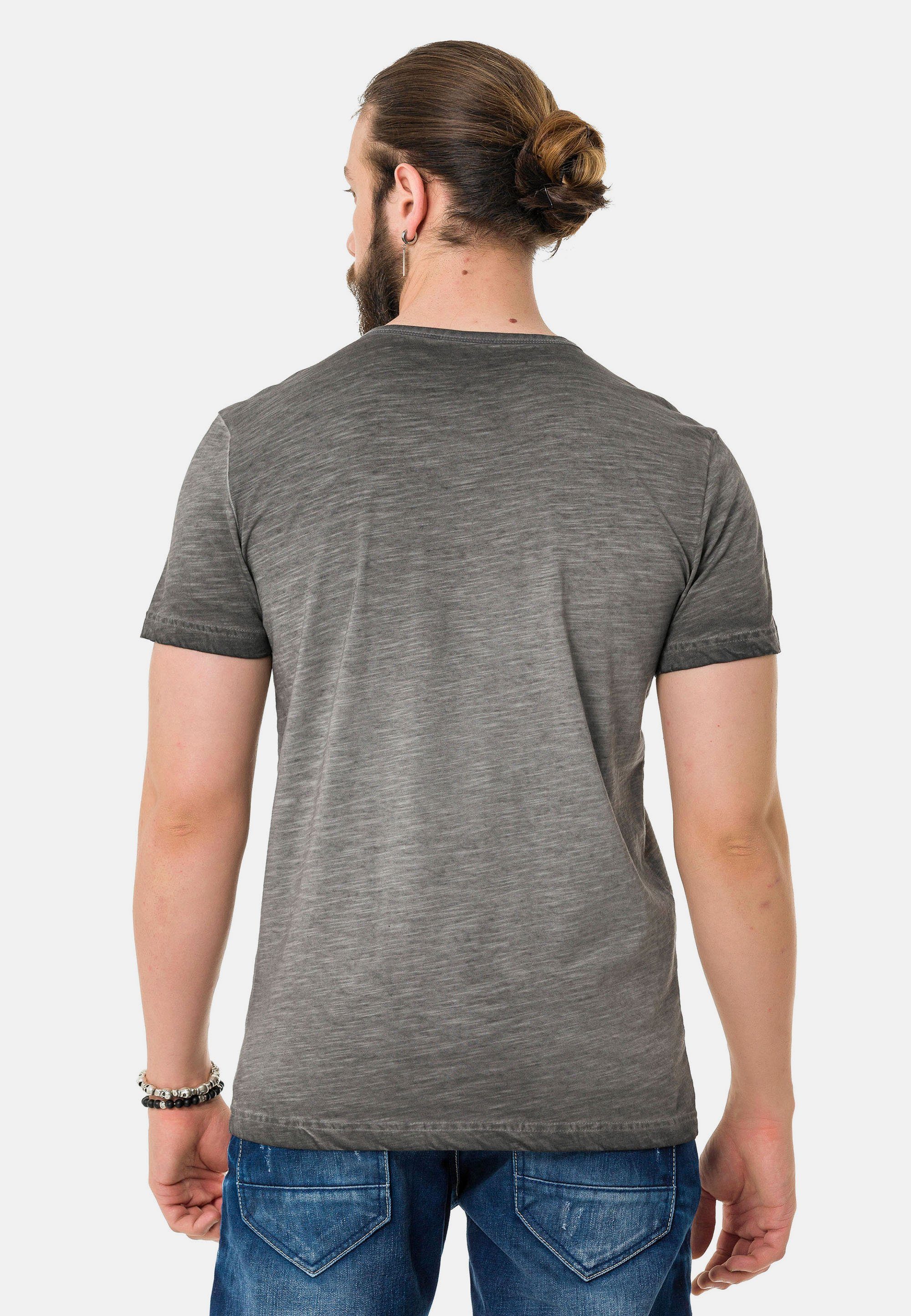 Cipo & Baxx T-Shirt in grau coolem Look