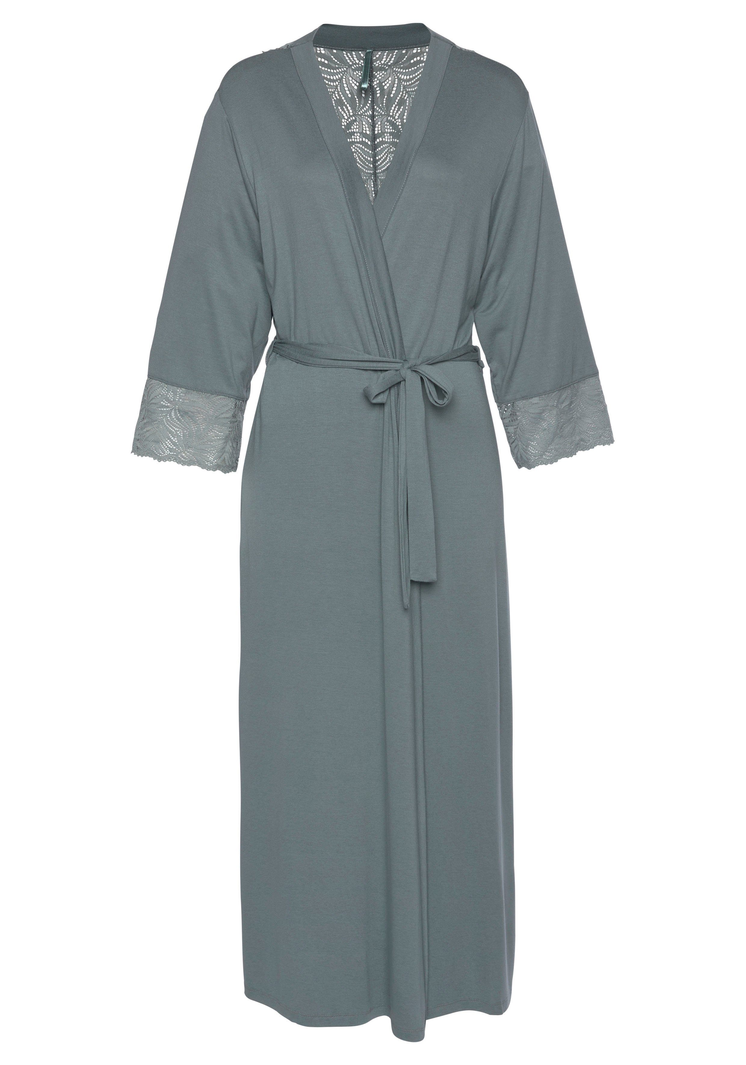 LASCANA Kimono, Langform, Single-Jersey, Gürtel, mit günstig online kaufen