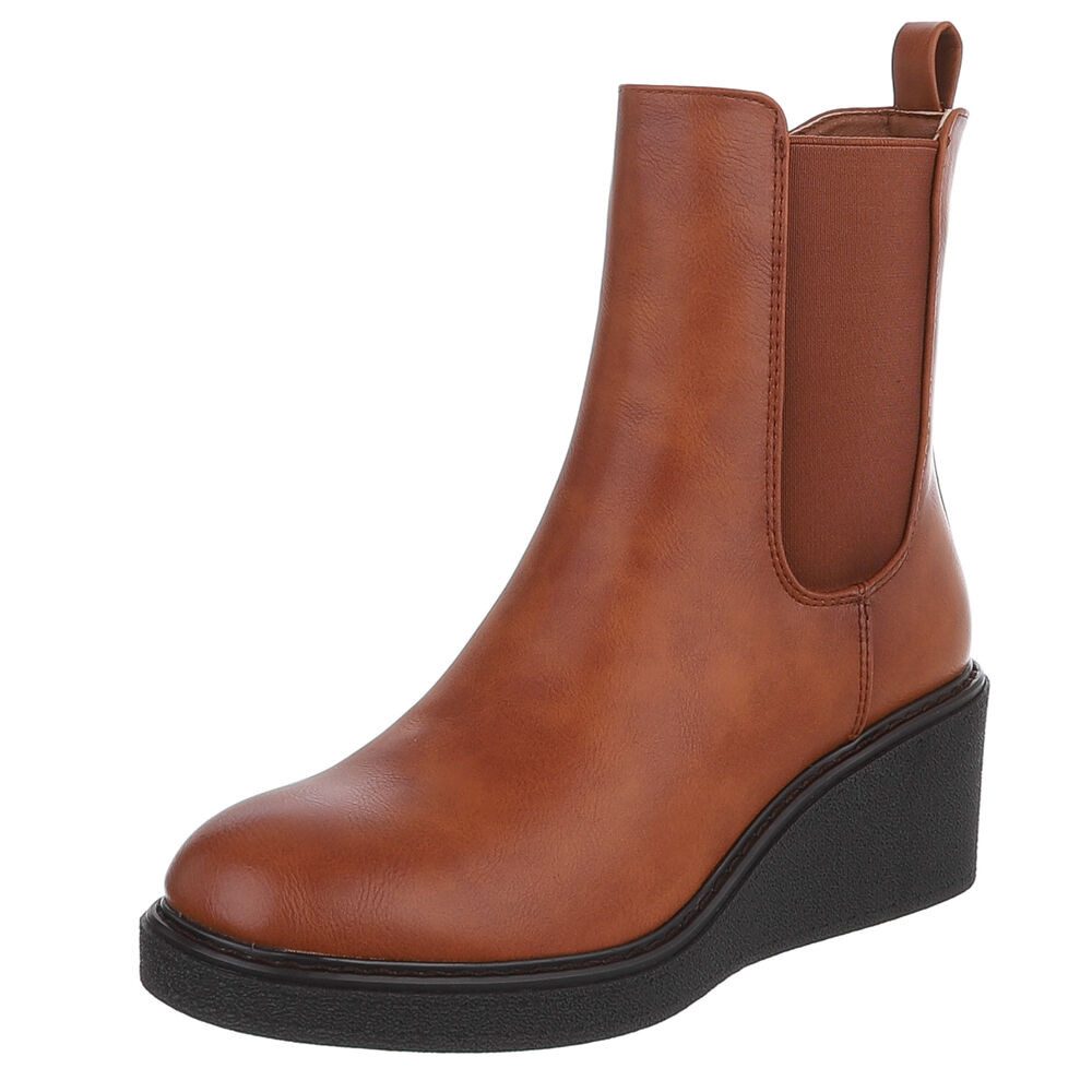 Ital-Design Modische Chelsea Boots mit Wedge und elastischen Einsätzen Keil günstig online kaufen