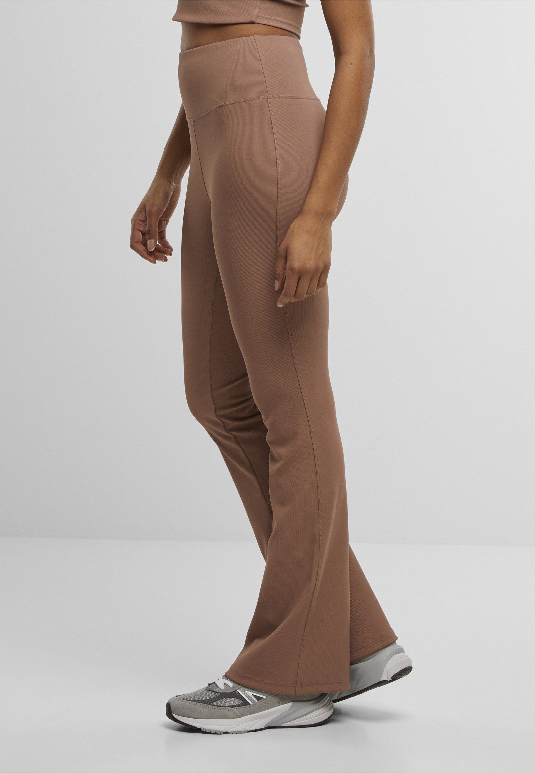 URBAN CLASSICS Leggings Urban Classics Ladies Flared Leggings Rib (1-tlg)